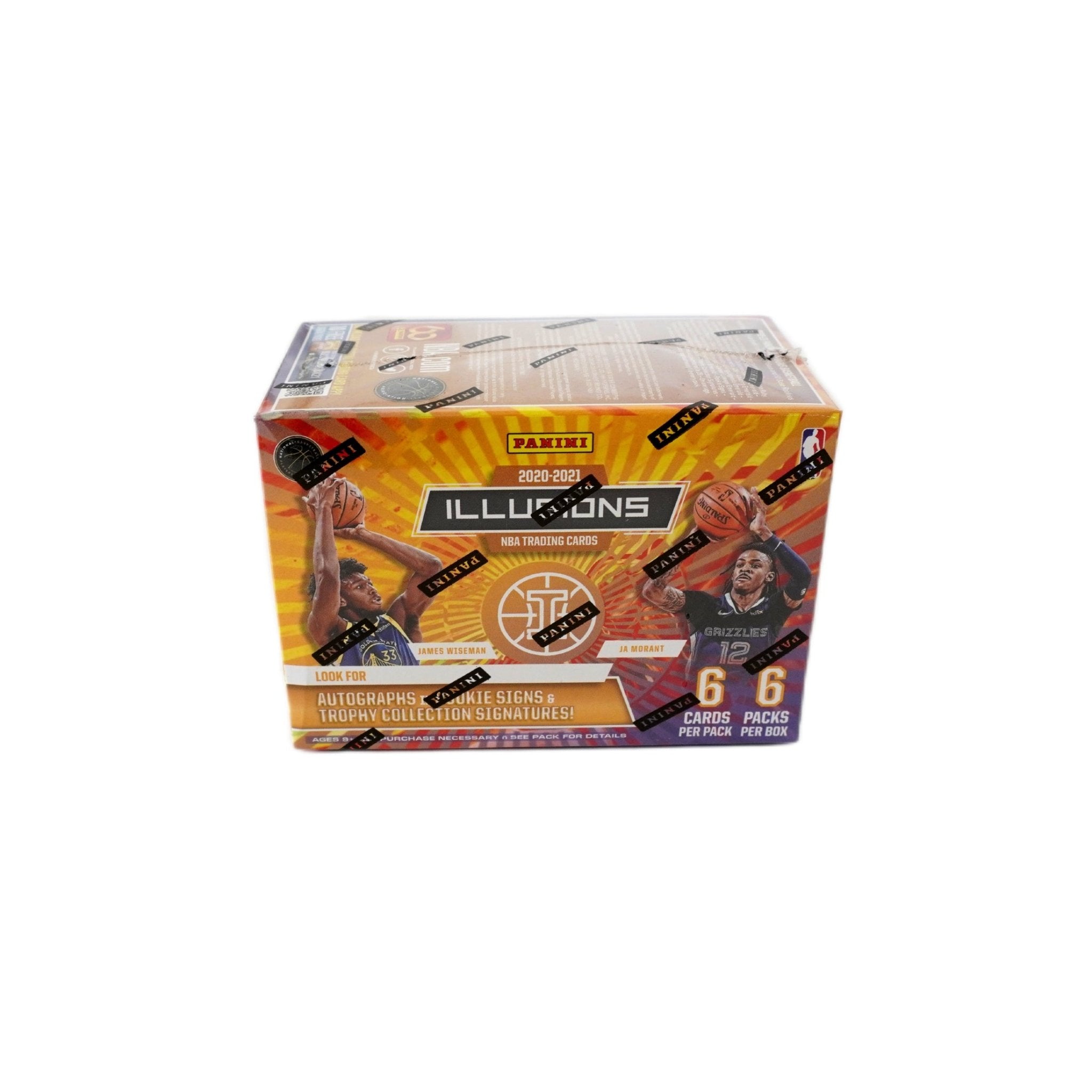 Panini Illusions Basketball NBA Blaster Box 2020/21 Rückseite – Inhalt, Odds, Rookie Cards LaMelo Ball & Anthony Edwards, Inserts, Parallels, Autogramme, Basketballkarten kaufen bei Habibicards