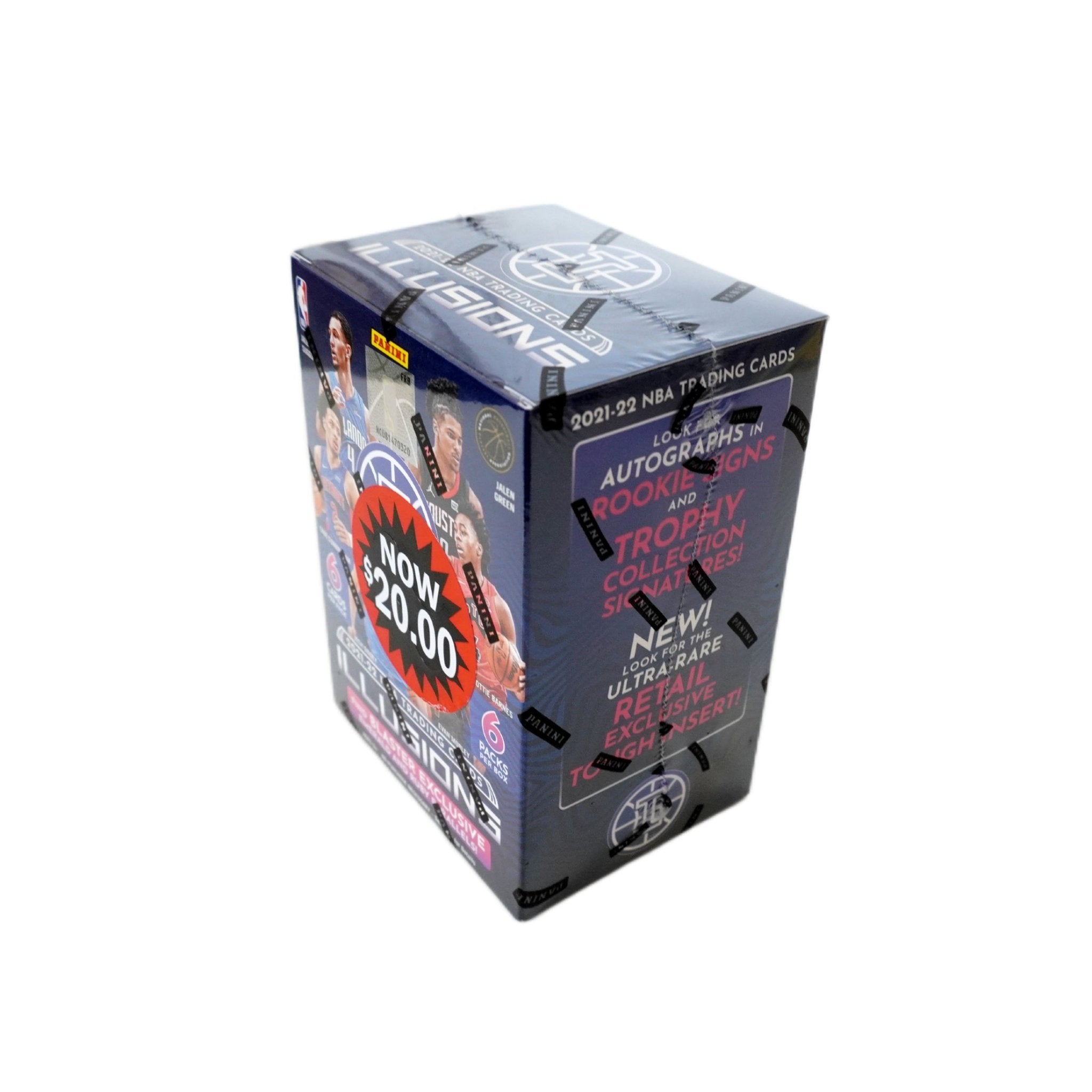 Panini Illusions Basketball NBA Blaster Box 2021/22 Rückseite – Inhalt, Odds, Rookie Cards, Inserts, Parallels, Autogramme, Basketballkarten kaufen bei Habibicards