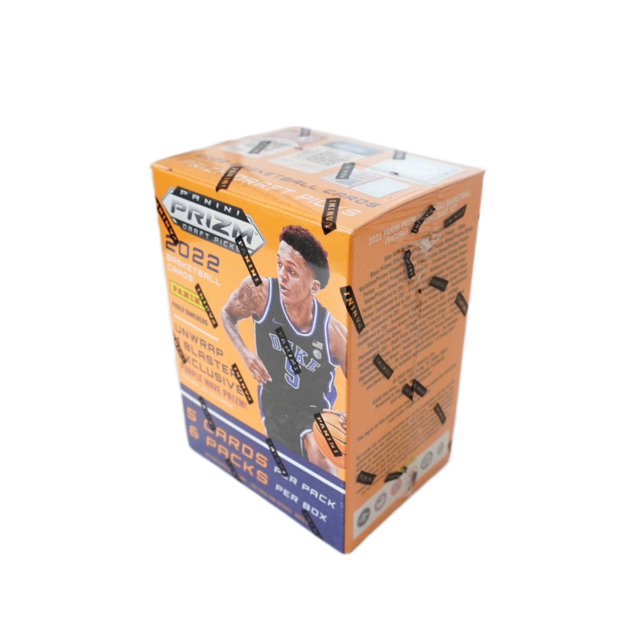 Panini Prizm Draft Picks Basketball Blaster Box 2022/23 rechte Seite – Panini Basketballkarten, Draft Picks Trading Cards, Purple Wave Parallels kaufen bei Habibicards