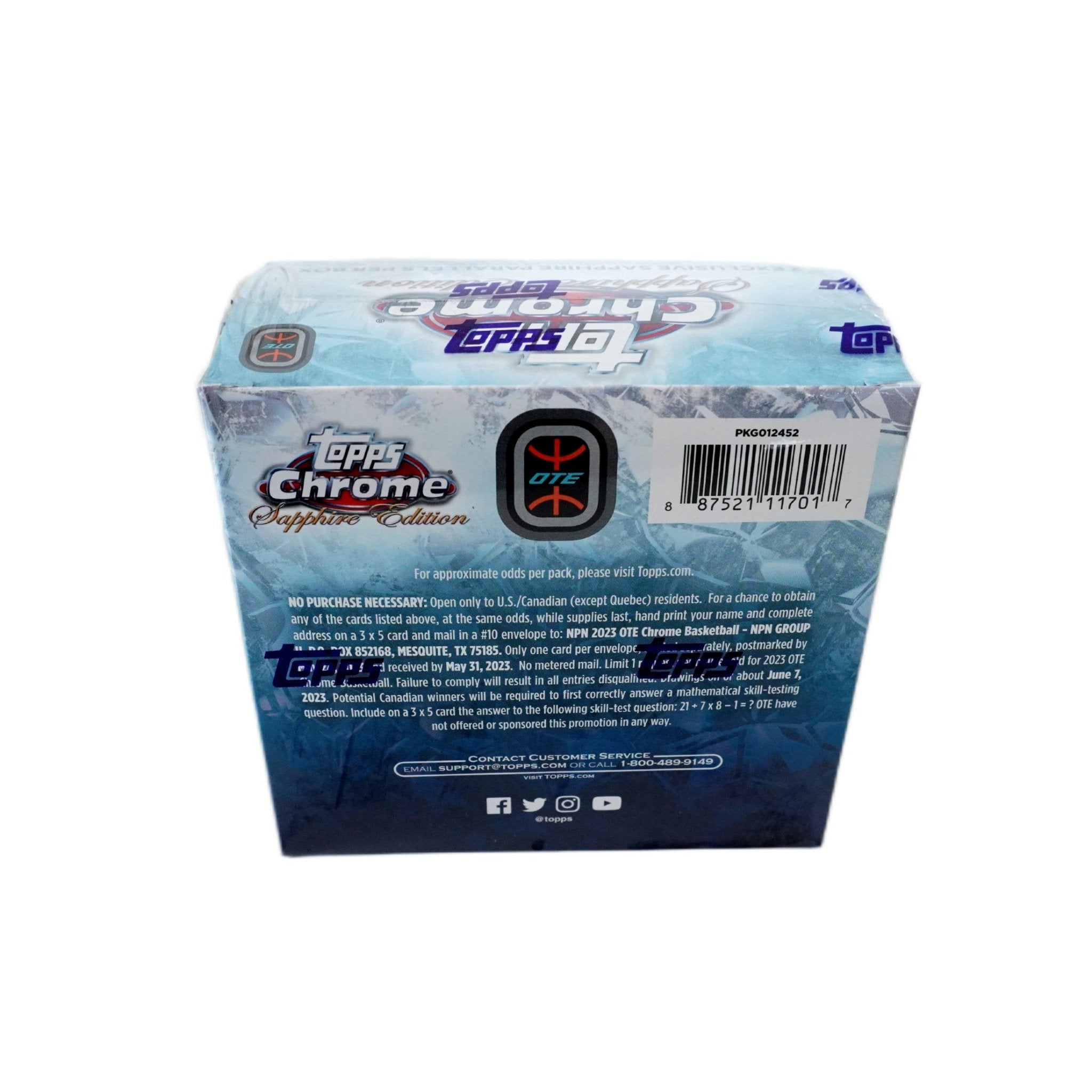 Topps Chrome Overtime Elite Basketball Sapphire Edition Box 2022/23 linke Seite – Basketballkarten mit Rookie Cards, Sapphire Parallels, Prospects und exklusiven Inserts kaufen bei Habibicards