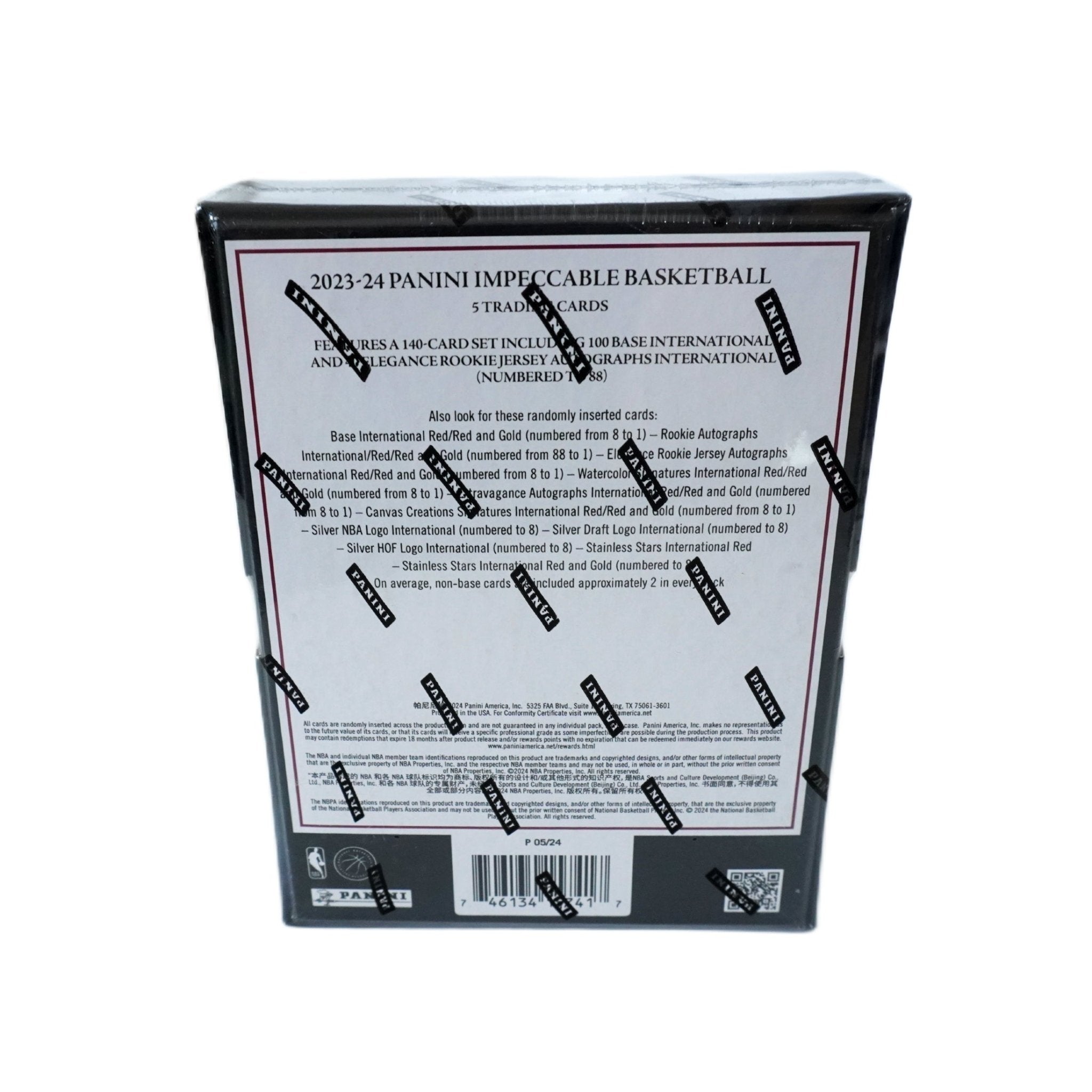 Panini Impeccable Basketball Hobby Box 2023/24 Rückseite – Inhalt, Odds, Autogramme, Parallels, Memorabilia Cards, NBA Trading Cards kaufen bei Habibicards