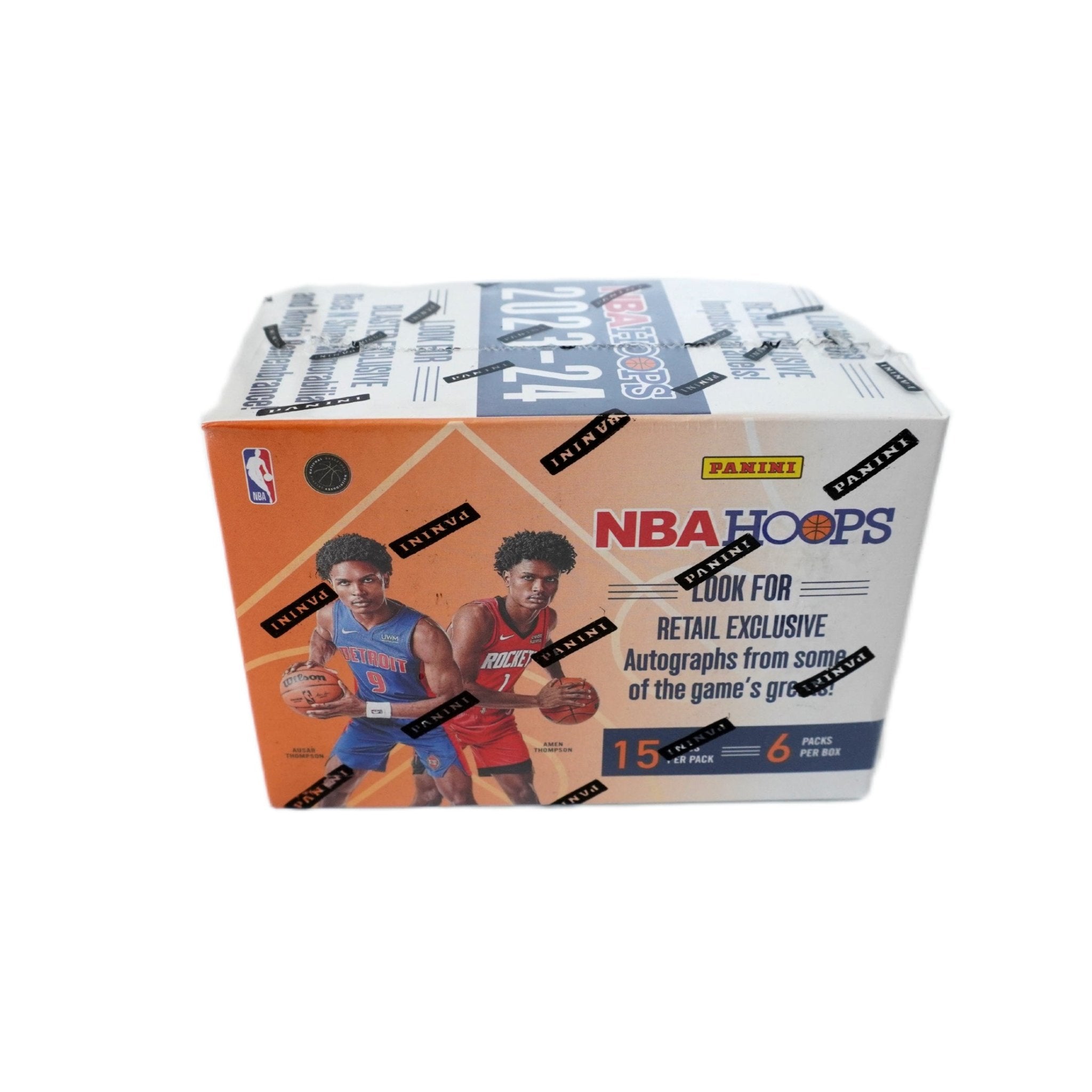 Panini NBA Hoops Basketball 6-Pack Blaster Box 2023/24 rechte Seite – Panini Basketballkarten, NBA Hoops Blaster Box, Rookie Cards kaufen bei Habibicards