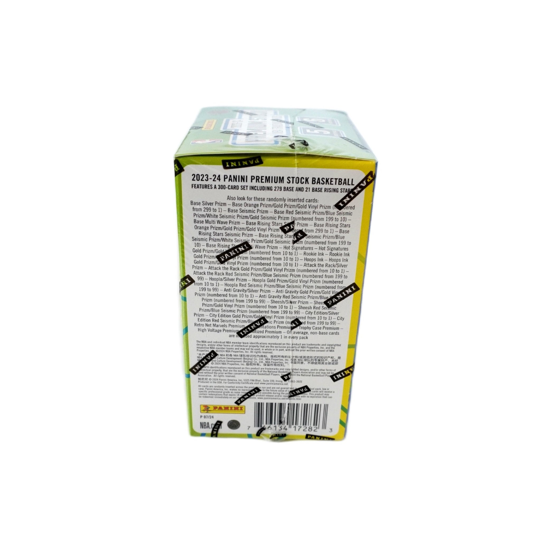 Panini Premium Stock Basketball NBA Blaster Box 2023/24 linke Seite – NBA Trading Cards mit Rookie Cards, exklusive Parallels und Inserts kaufen bei Habibicards