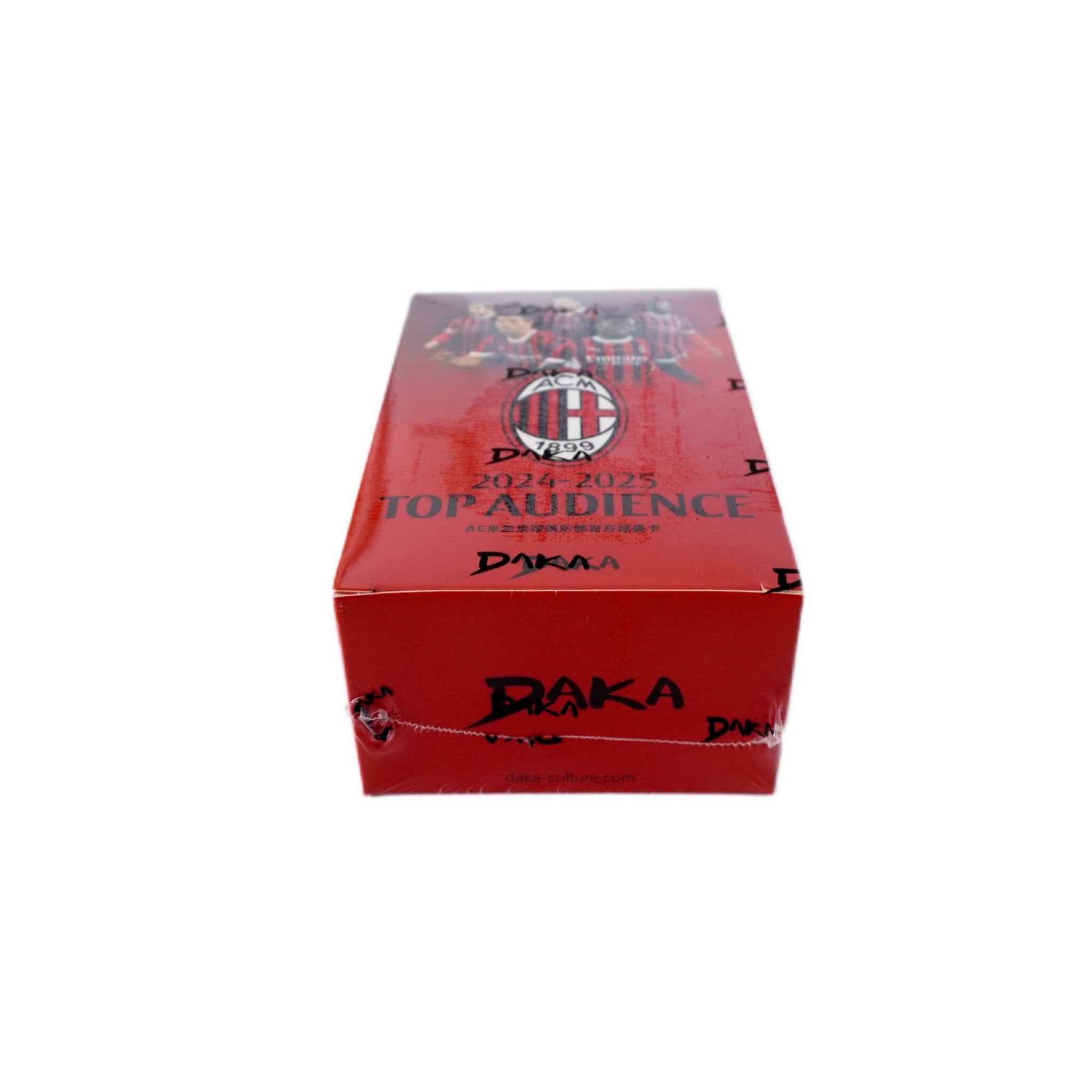 Rechte Seitenansicht 2024-25 Daka AC Mailand Top Audience Box – limitierte Fußball Trading Card Box bei Habibicards kaufen