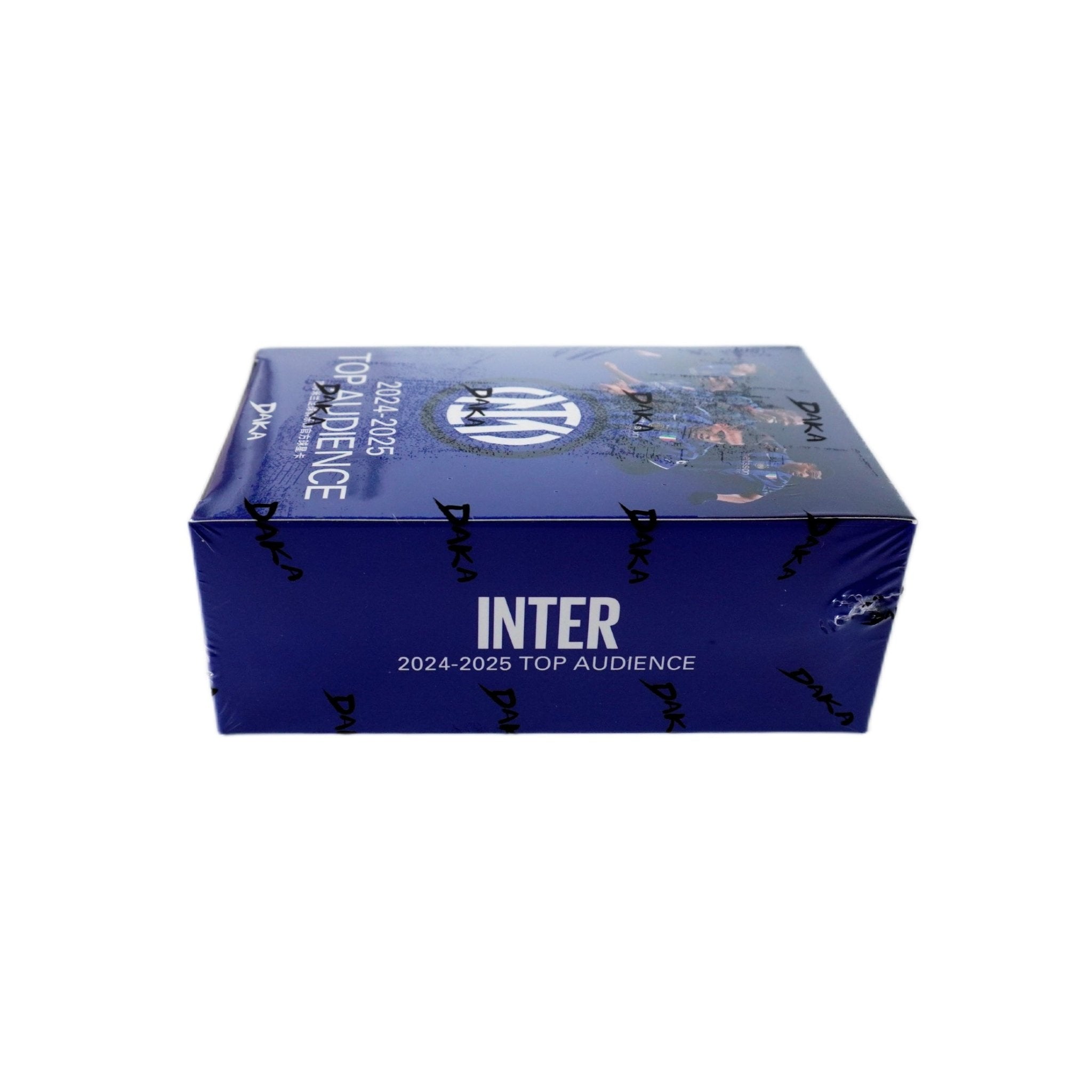 Linke Seitenansicht 2024-25 Daka Inter Milan Top Audience Box – offizielles Inter Mailand Sammelkarten Display bei Habibicards