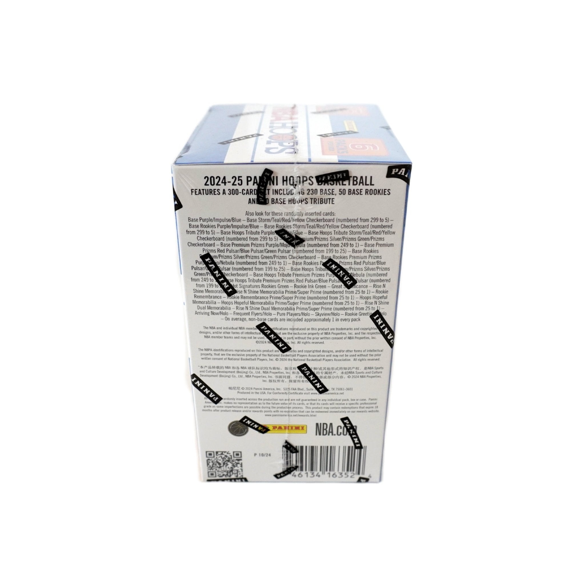 Panini Hoops NBA Blaster Box 2024 linke Seite – offizielle Panini NBA Basketballkarten, Trading Cards für Sammler kaufen