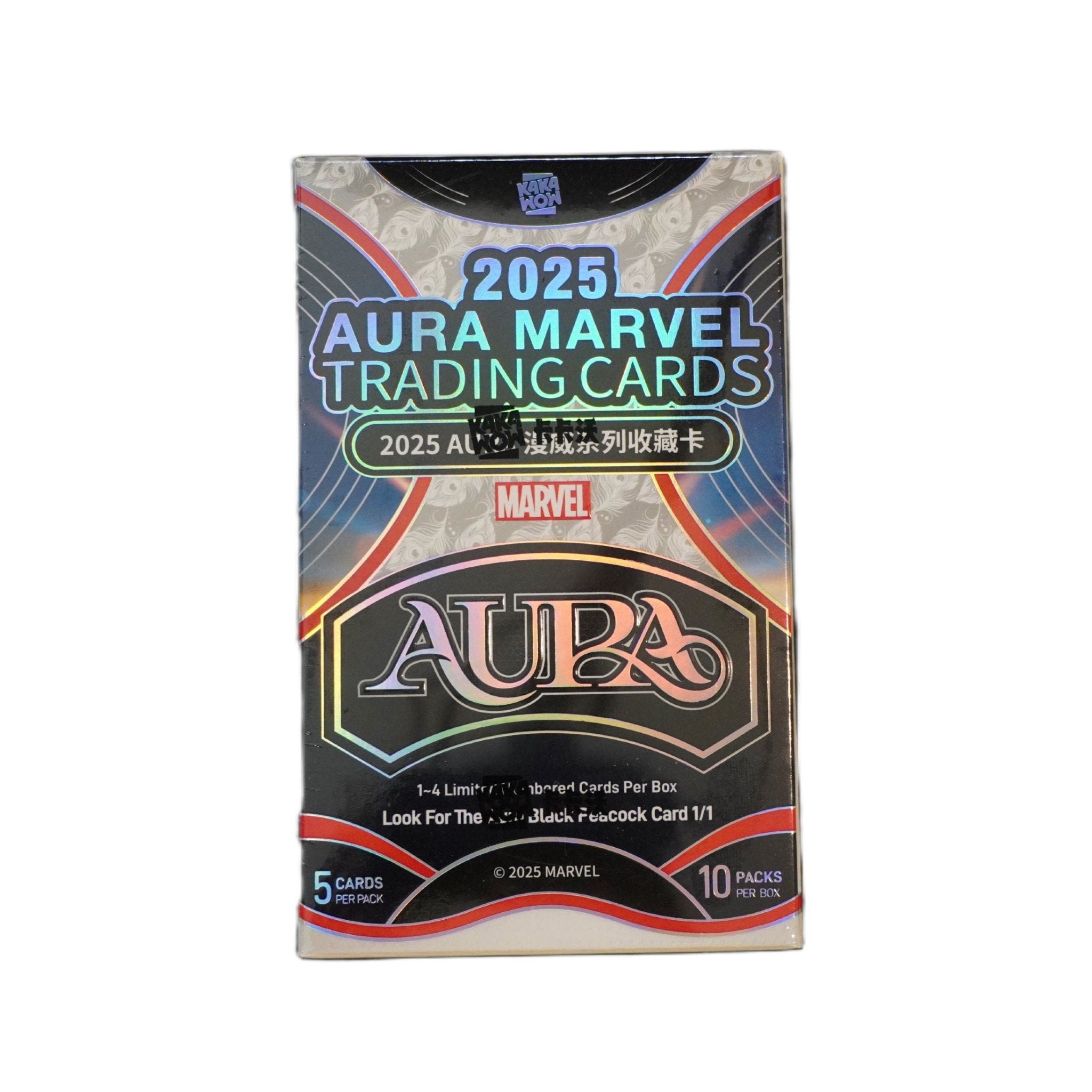 2025 Kakawow Aura Marvel Hobby Box Vorderseite – limitierte Marvel Sammelkarten im exklusiven Aura TCG-Set kaufen bei Habibicards