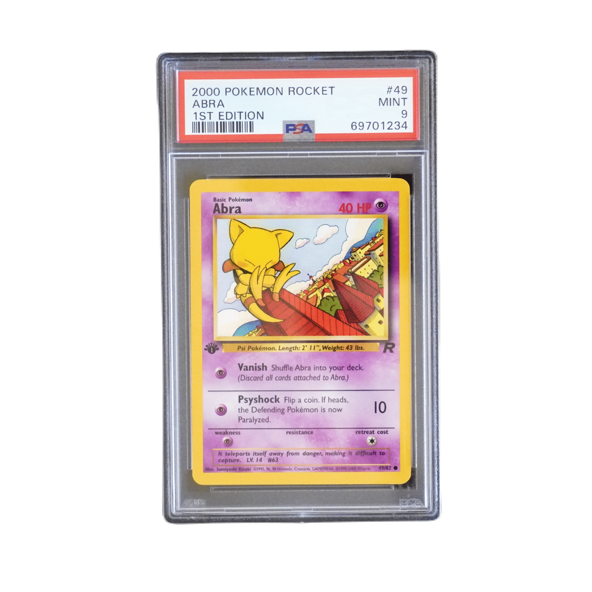 Abra 1st Edition Rocket 2000 PSA9 – bei Habibicards kaufen
