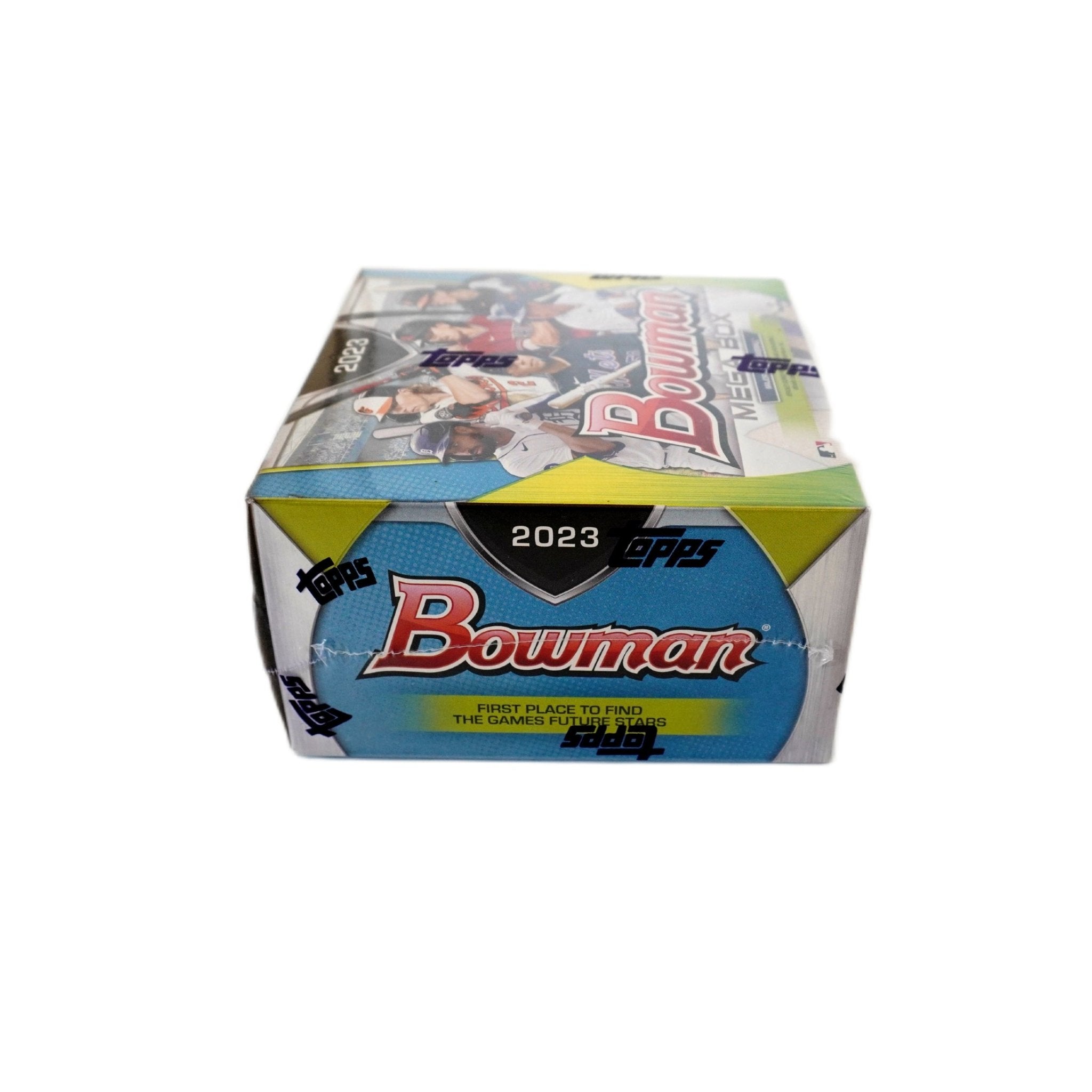 Bowman Baseball Mega Box 2023 Rückseite – originale MLB Trading Cards Box mit Rookies, Prospects, Inserts, Parallels und garantierten Hits kaufen bei Habibicards