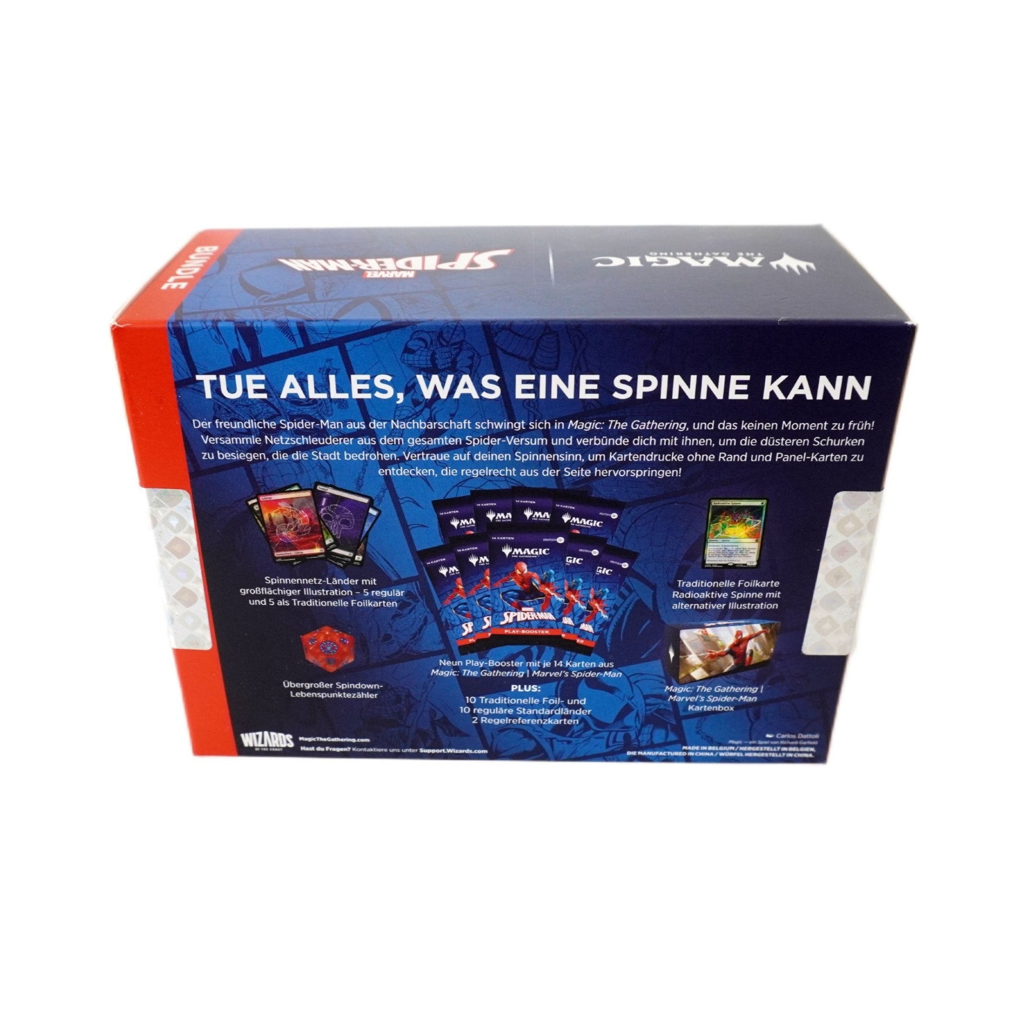 Rückseite Magic The Gathering Marvel’s Spider-Man Bundle Deutsch 2025 – Original Marvel x MTG Sammelset bei Habibicards kaufen