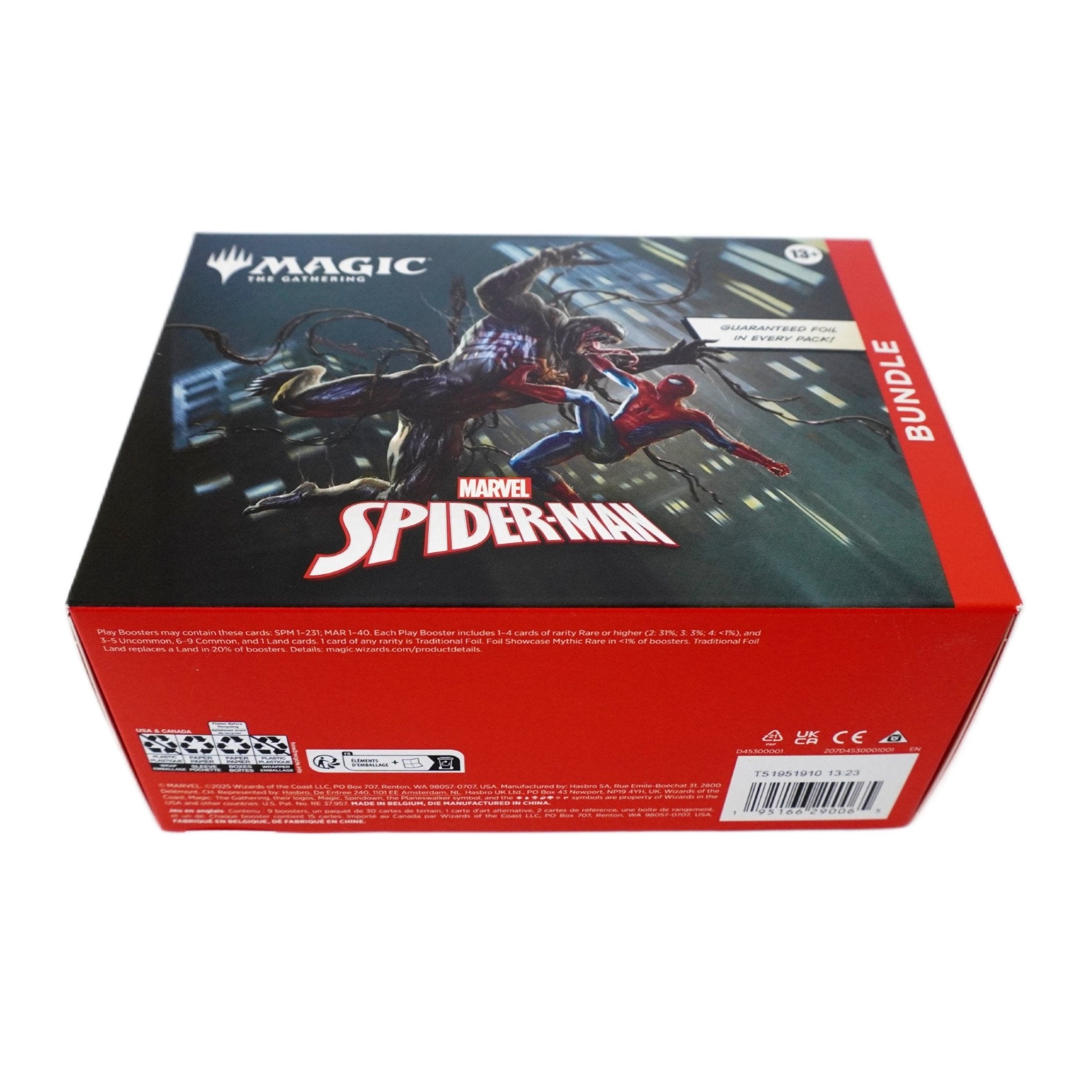 Rechte Seitenansicht Magic The Gathering Marvel’s Spider-Man Bundle ENG – englisches MTG Spider-Man Sammelset bei Habibicards kaufen