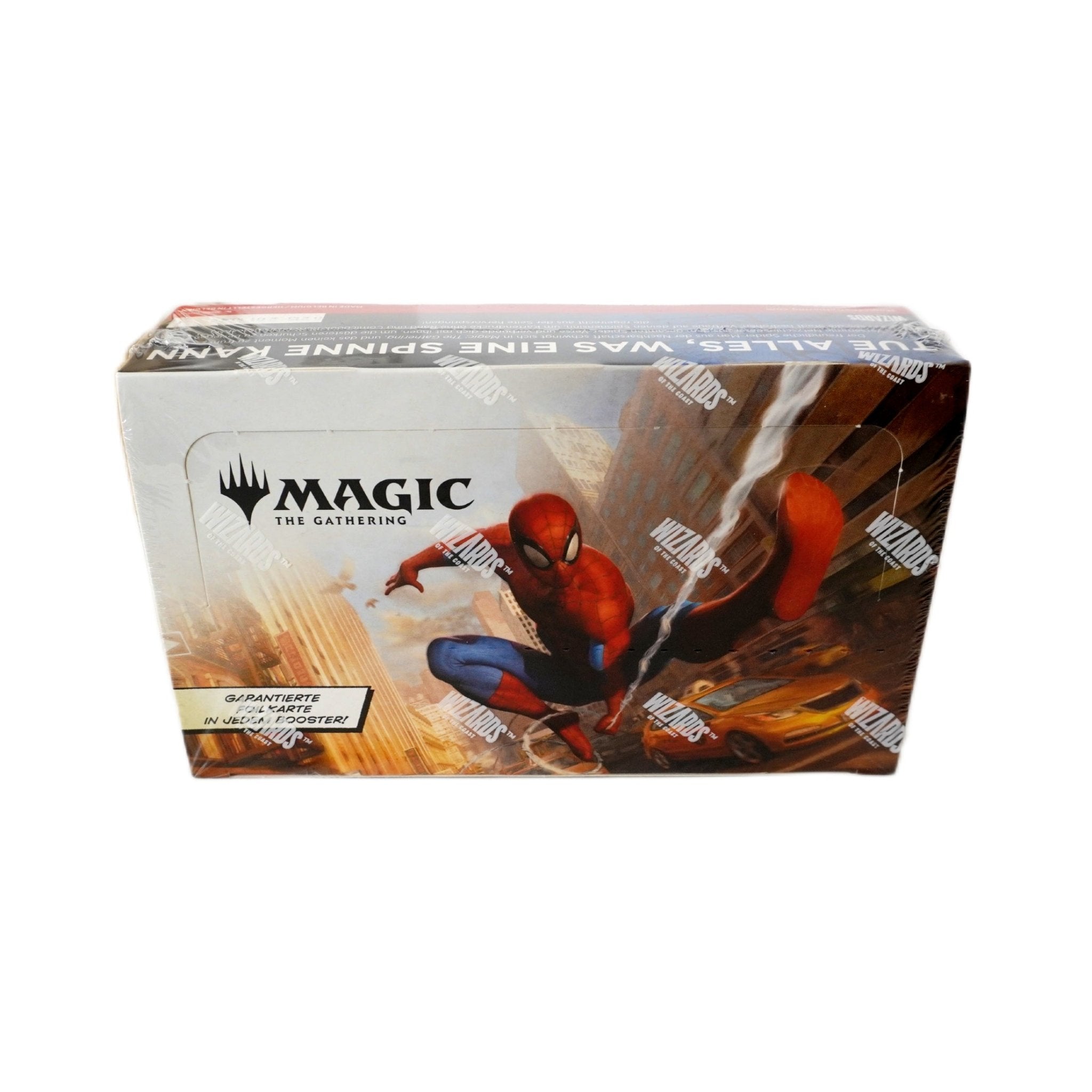 Magic The Gathering Marvel’s Spider-Man Play Booster Display Deutsch 2025 – komplette Vorderansicht der original MTG Box bei Habibicards kaufen
