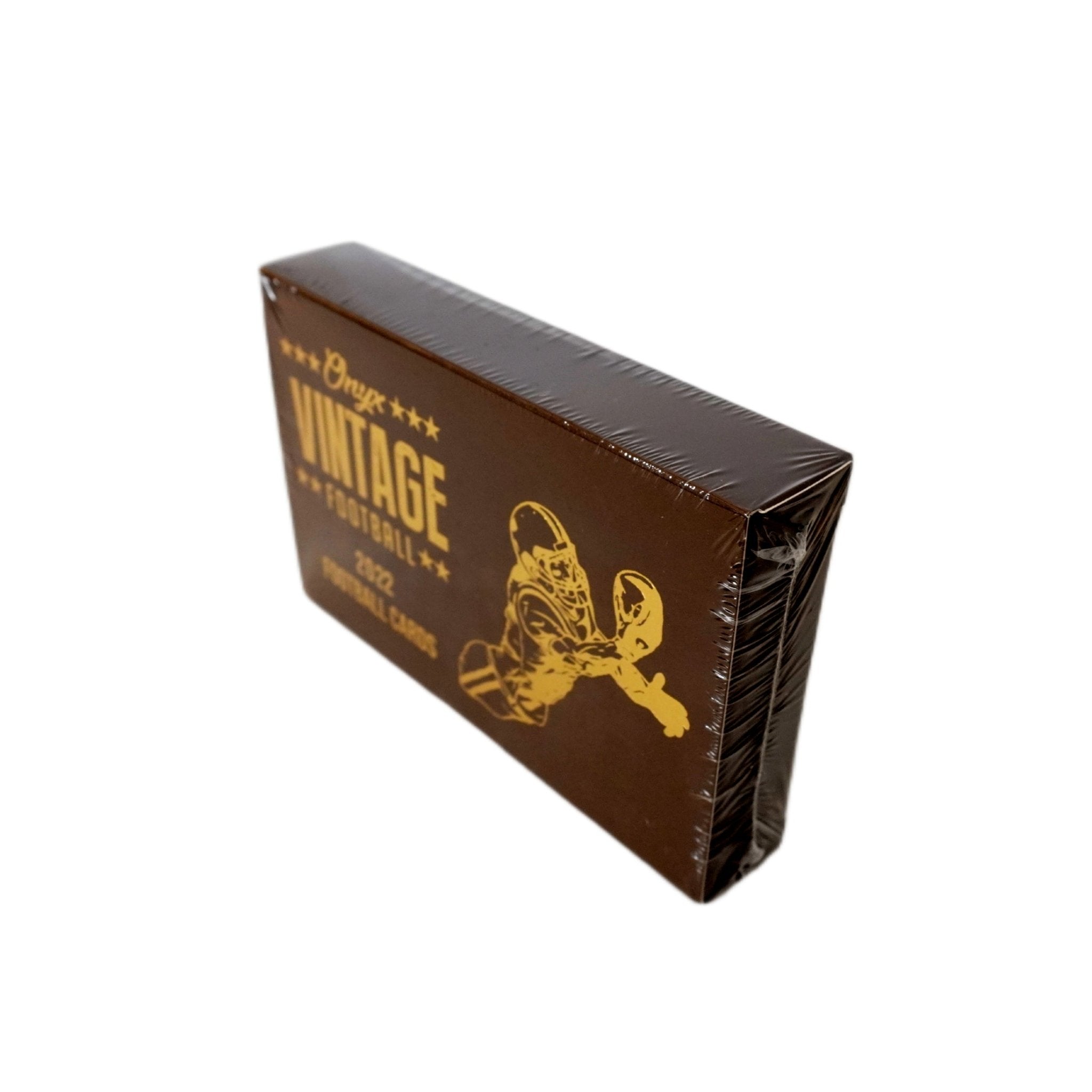2022 Onyx Vintage Collection Football Box rechte Seite – originale Football Sammelkarten Box, offizielles Onyx Vintage Trading Cards TCG Display 2022 online bestellen