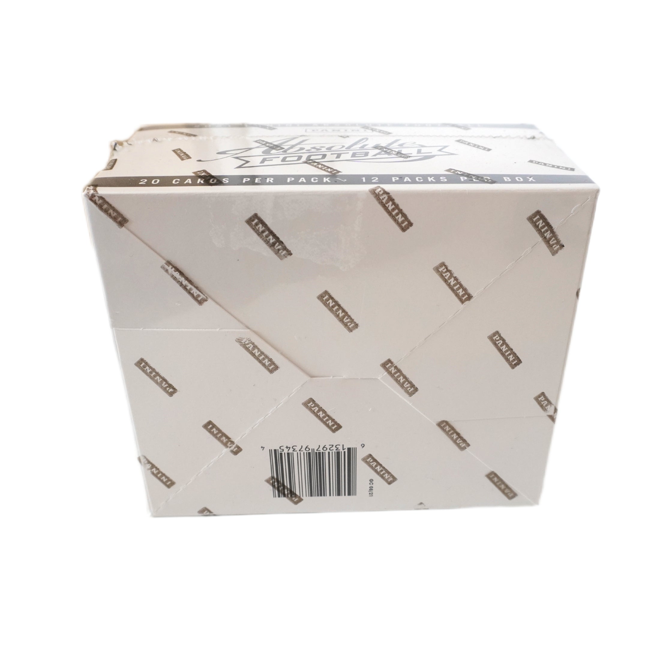 2021 NFL Panini Absolute Football Jumbo Box Seitenansicht links – originale Panini NFL Trading Cards Box mit Absolute Football Sammelkarten, offizielles TCG Jumbo Display 2021 günstig online bestellen