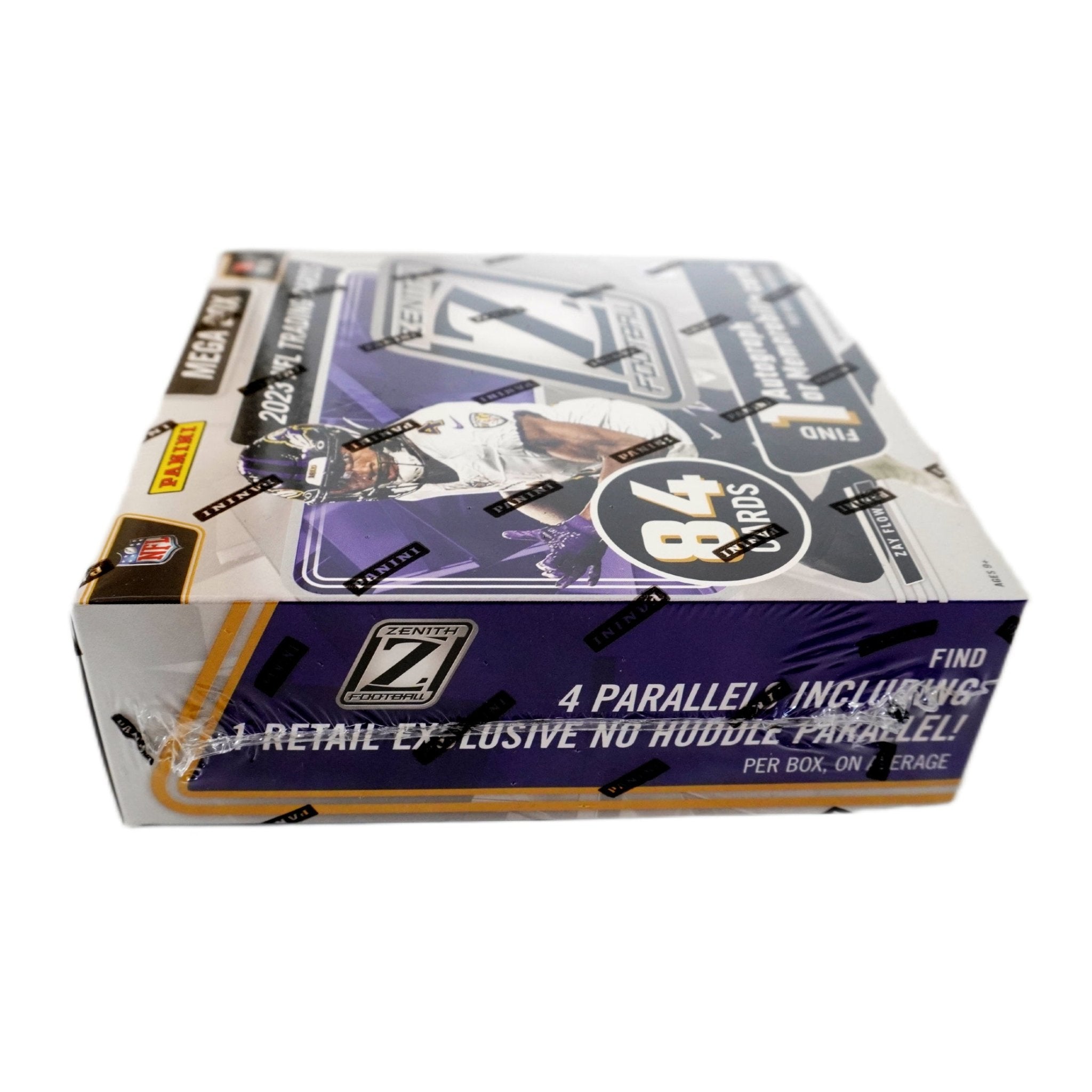 2023 Panini Zenith Football Mega Box rechte Seite – originale Football Sammelkarten Box, offizielles Panini Zenith Trading Cards TCG Mega Display 2023 online bestellen