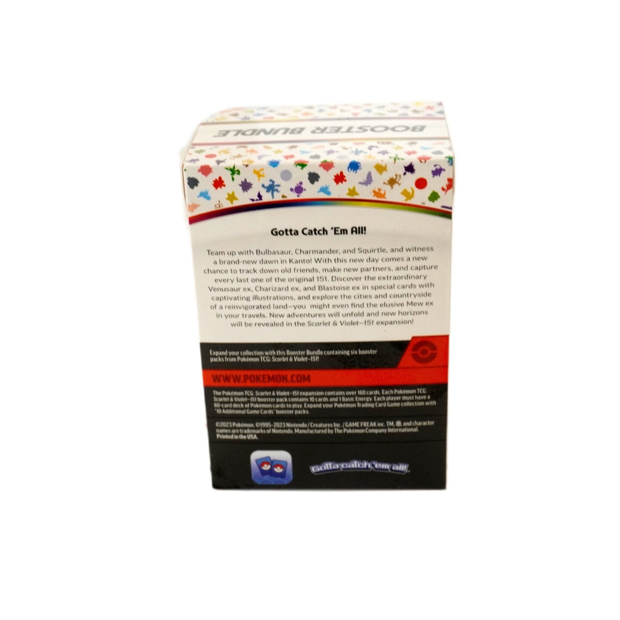Pokémon 151 Boosterbundle linke Seite – englisches Pokémon TCG Bundle mit exklusiven Boostern, Kanto Pokémon, Godpack-Chance und Collectors Cards kaufen bei Habibicards
