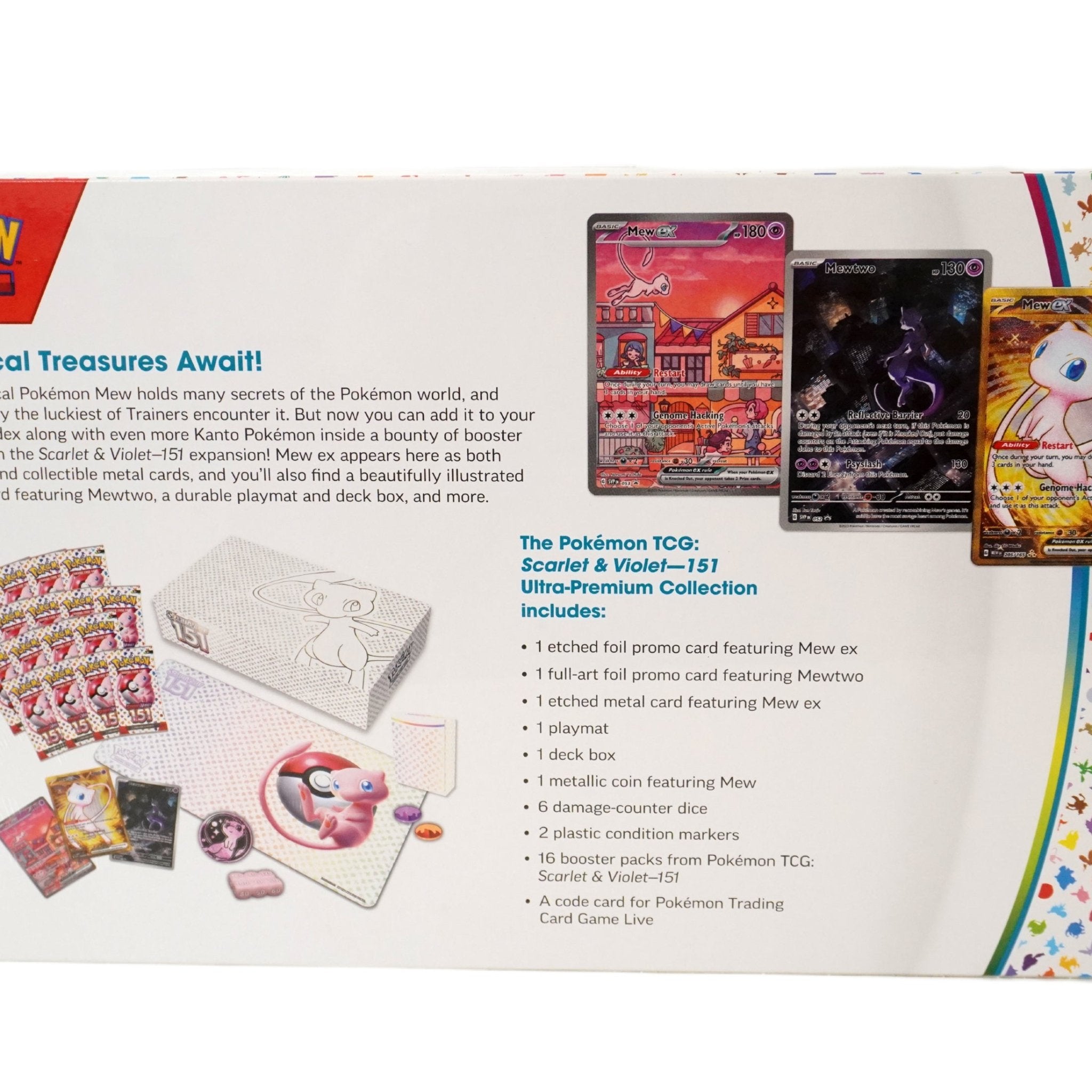 Pokémon 151 Ultra Premium Collection Inhalt – exklusive Mew & Mewtwo Promokarten, 16 Boosterpacks und offizielles Pokémon TCG Zubehör kaufen bei Habibicards