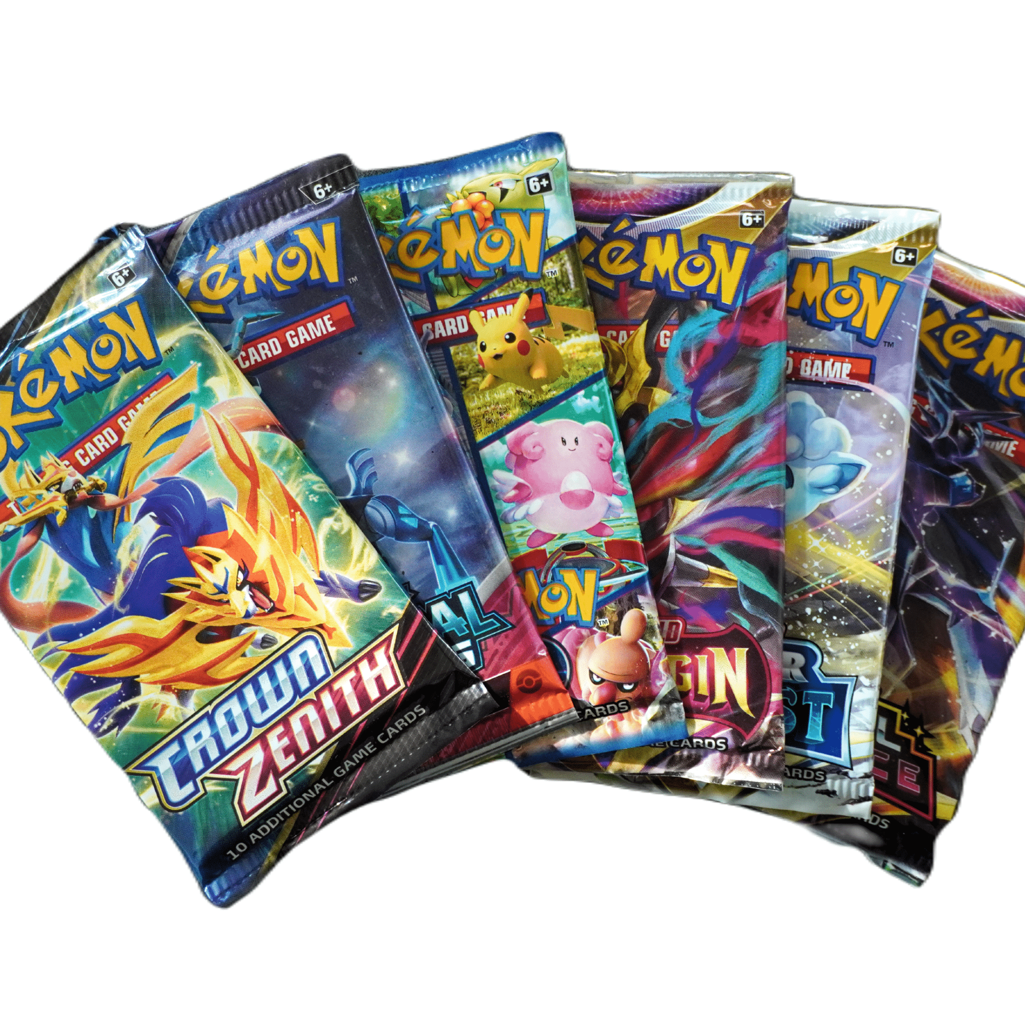 Pokémon 6er Englisch Boosterbundle – Mit garantiertem Crown Zenith Pack & spannender Set - Mischung – bei Habibicards kaufen