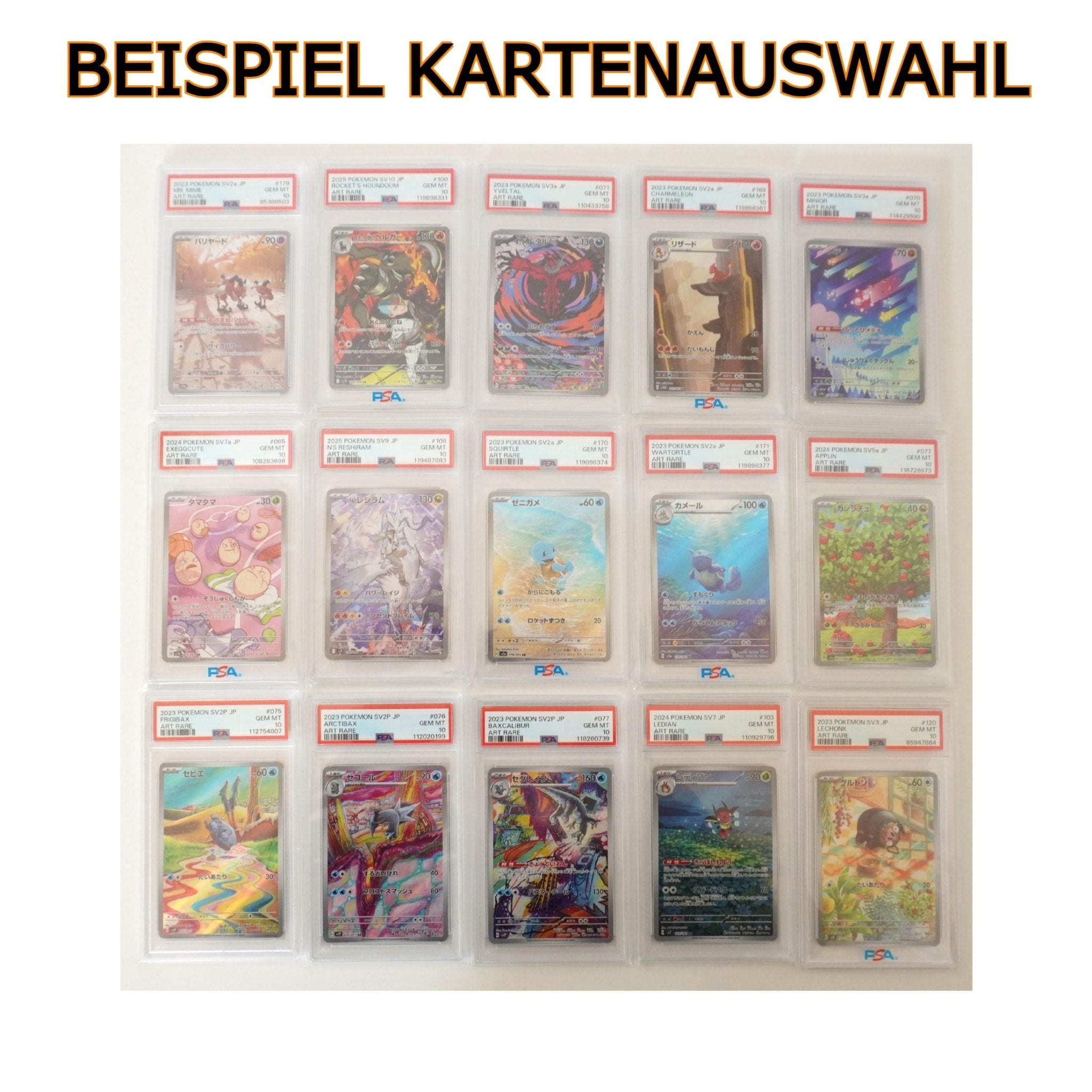Beispiel Pokémon AR PSA 10 Karte – mögliche zufällige gegradete japanische Sammelkarte bei Habibicards