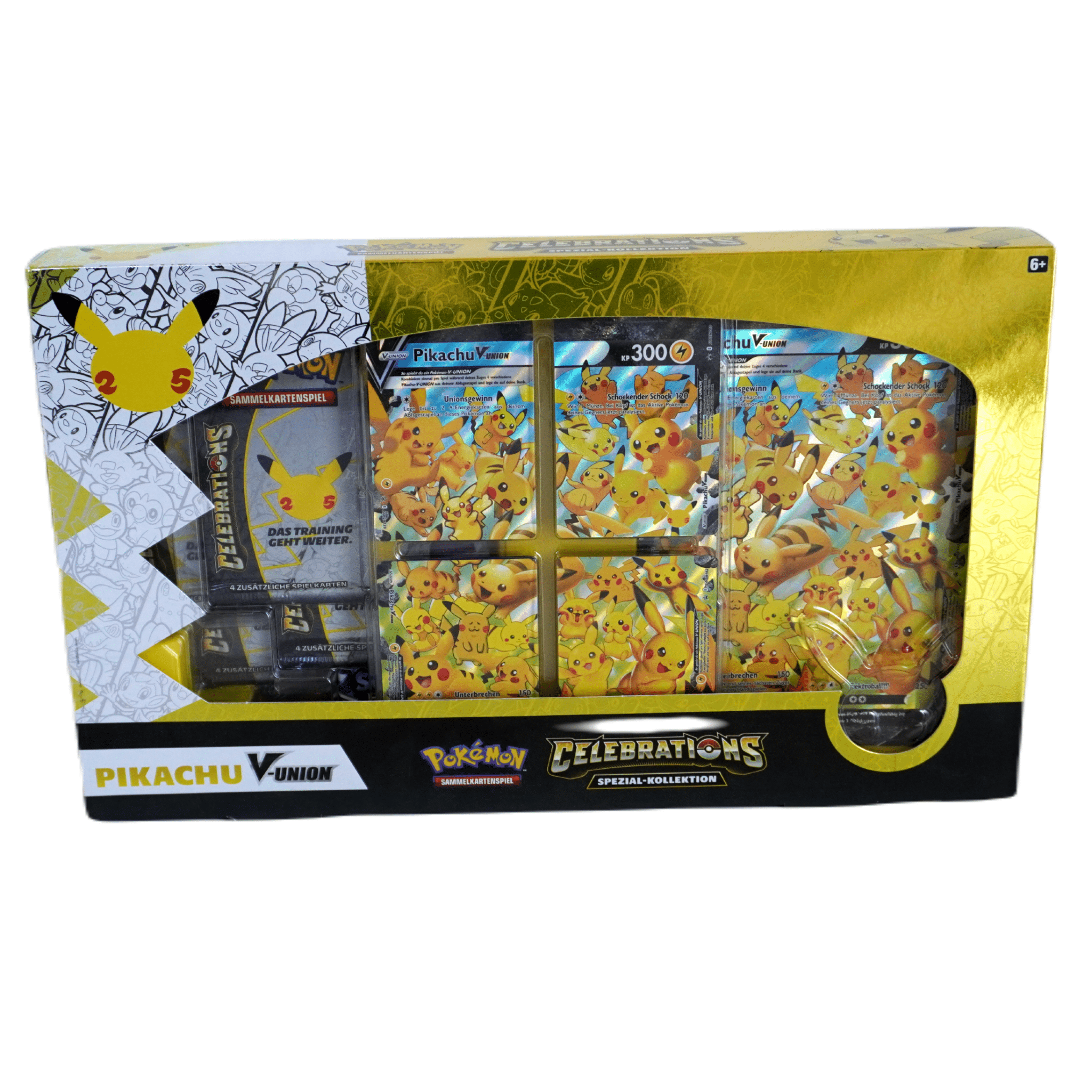 Pokémon Celebrations Pikachu V Union (DE) – Jubiläumsset zum 25. Pokémon - Geburtstag – bei Habibicards kaufen