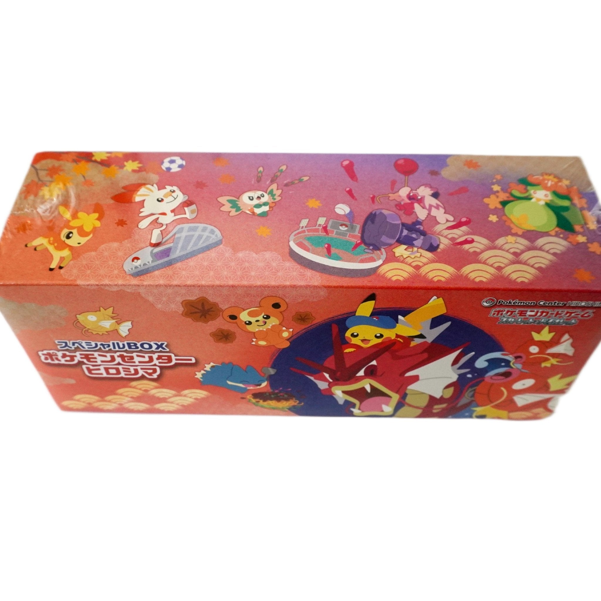Linke Seitenansicht Pokémon Center Special Box Set Hiroshima – Sammlerbox für Pokémon Karten bei Habibicards