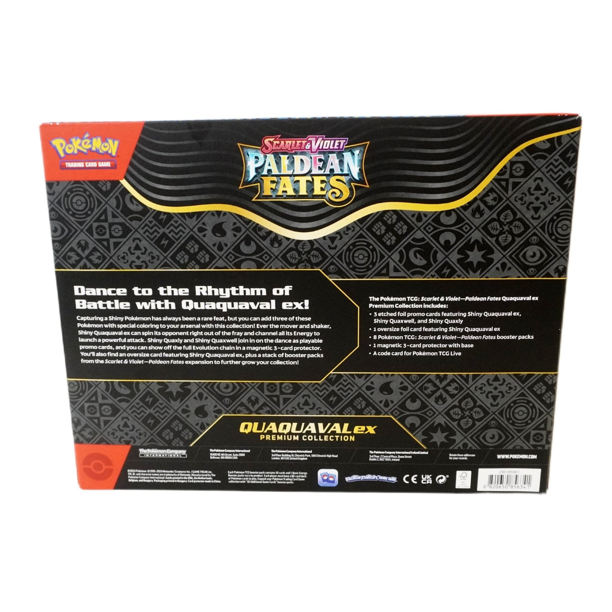 Pokémon Paldean Fates Collection Inhalt – exklusive englische Promokarten, Boosterpacks und Shiny Pokémon Highlights in einer zufälligen Artwork Box kaufen bei Habibicards