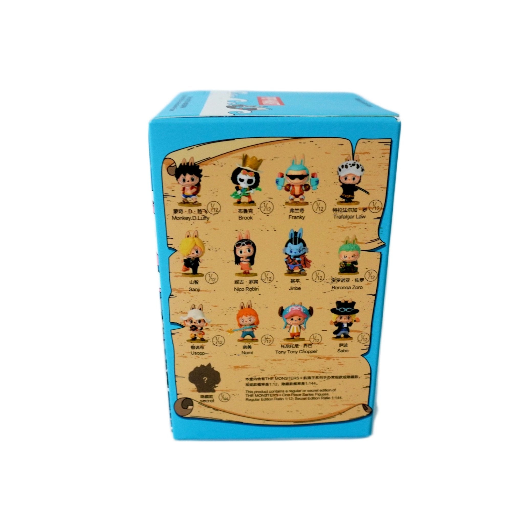 POP MART Labubu x One Piece The Monsters Series Blind Box linke Seite – Anime Figuren von Labubu im One Piece Crossover kaufen bei Habibicards
