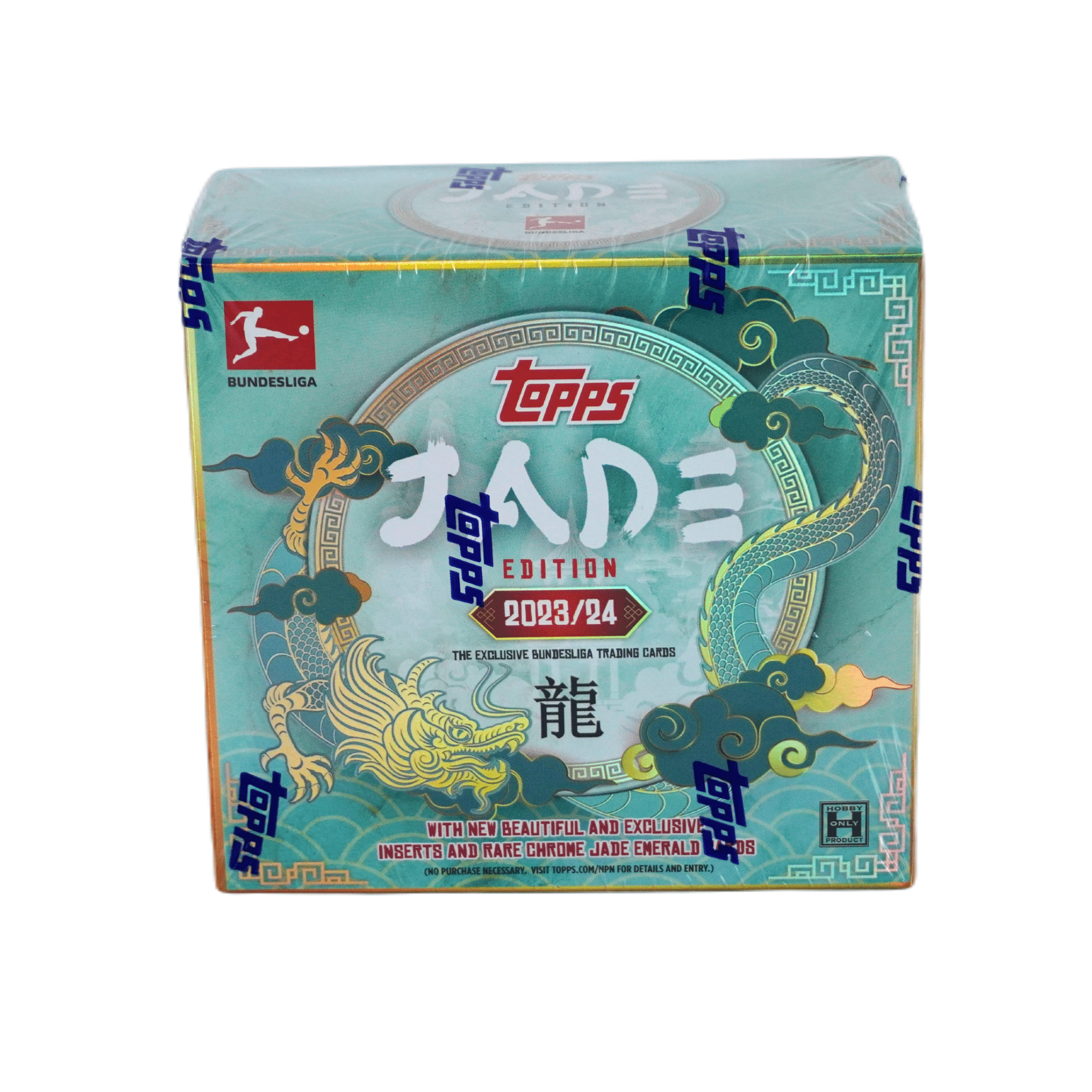 Topps Bundesliga Jade 2023/24 Vorderseite – exklusive Fußballkarten-Box mit 64 Sammelkarten im Jade Design, offizielles Trading Card Highlight für Bundesliga-Sammler, Fans und Investoren