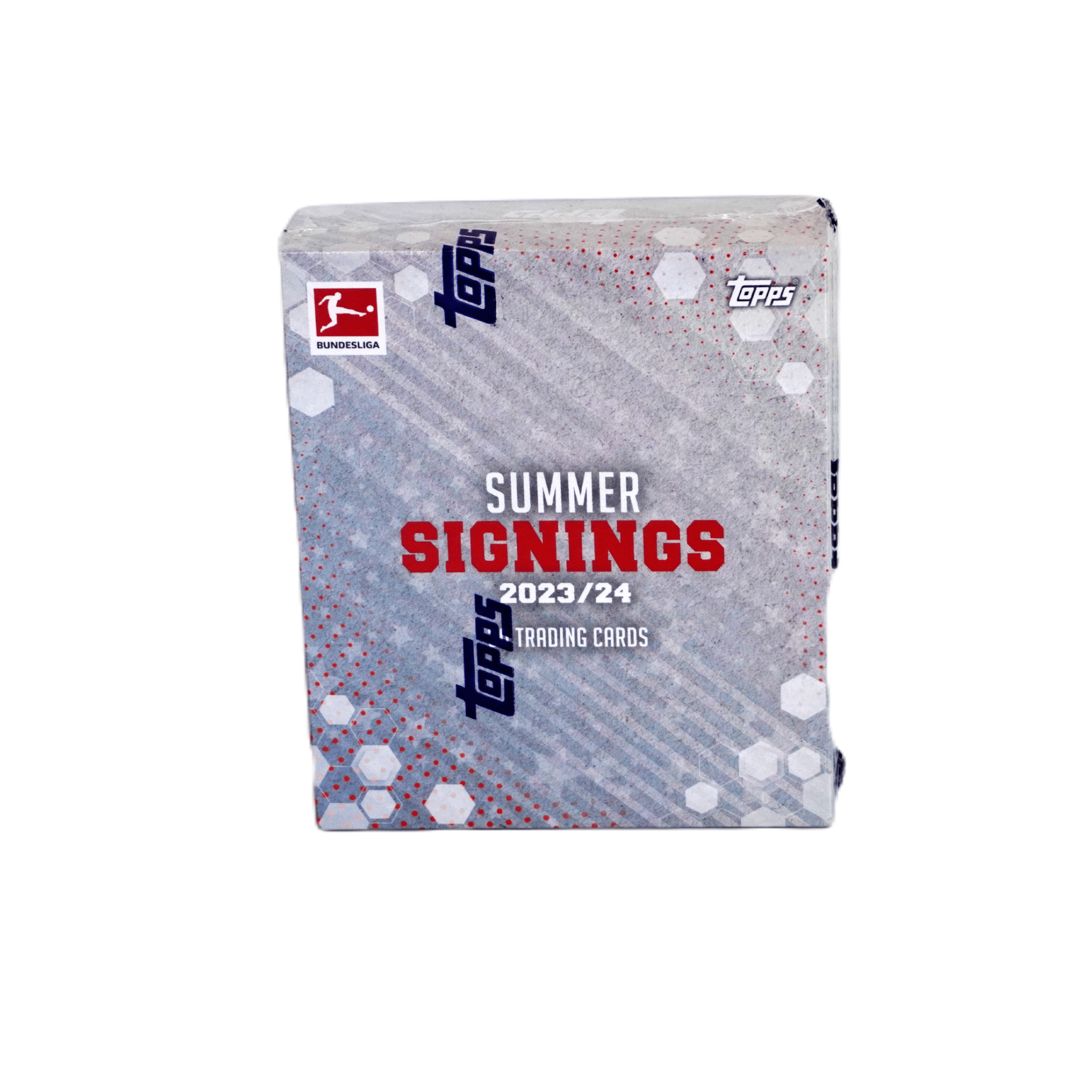 Topps Bundesliga Summer Signings 2023/24 Vorderseite – exklusive Fußballkarten-Box mit allen Neuzugängen der Bundesliga Saison, offizielles Topps Trading Card Highlight für Sammler, Fans und Investoren
