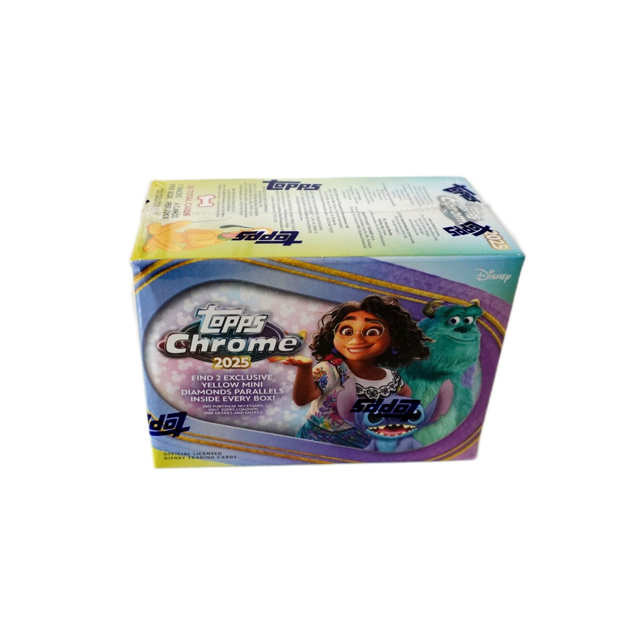 Rückseite der 2025 Topps Chrome Disney Value Blaster Box – Original Disney Sammelkarten Produkt bei Habibicards kaufen