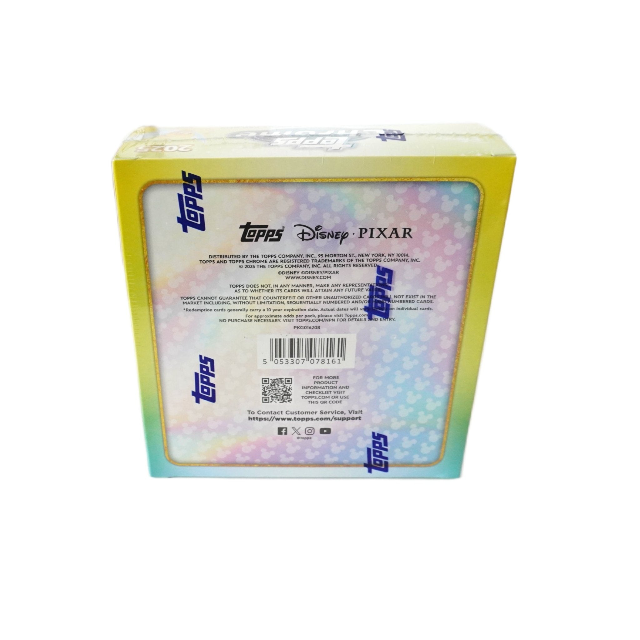 Rückseite der 2025 Topps Disney Chrome Mega Box – Original Disney Sammelkarten Produkt bei Habibicards kaufen