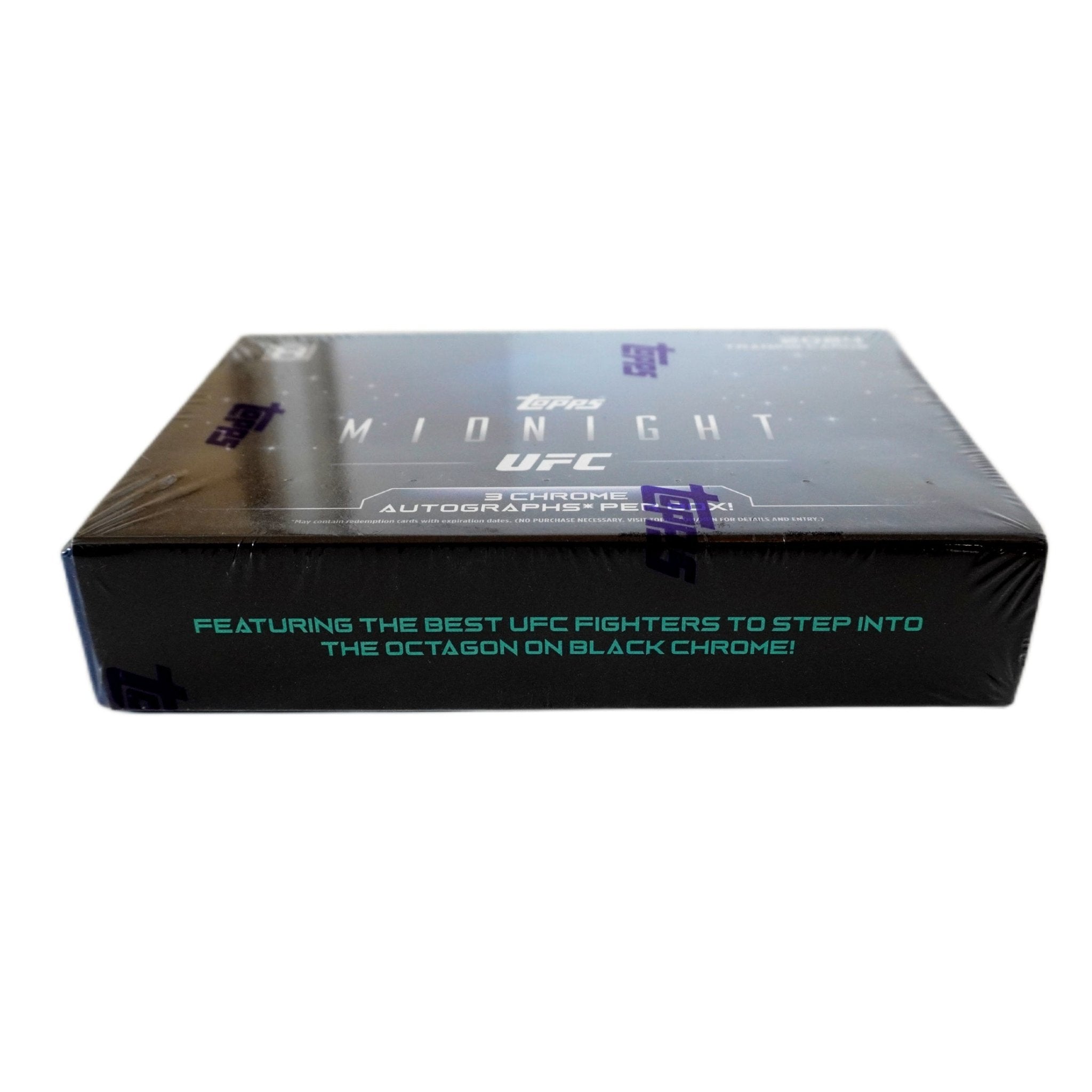 Topps Midnight UFC 2024 linke Seite – Hobby Box mit UFC Trading Cards, Fight Night Design, Rookie Fighters, Autogrammen, Parallels und Collectors Hits kaufen bei Habibicards