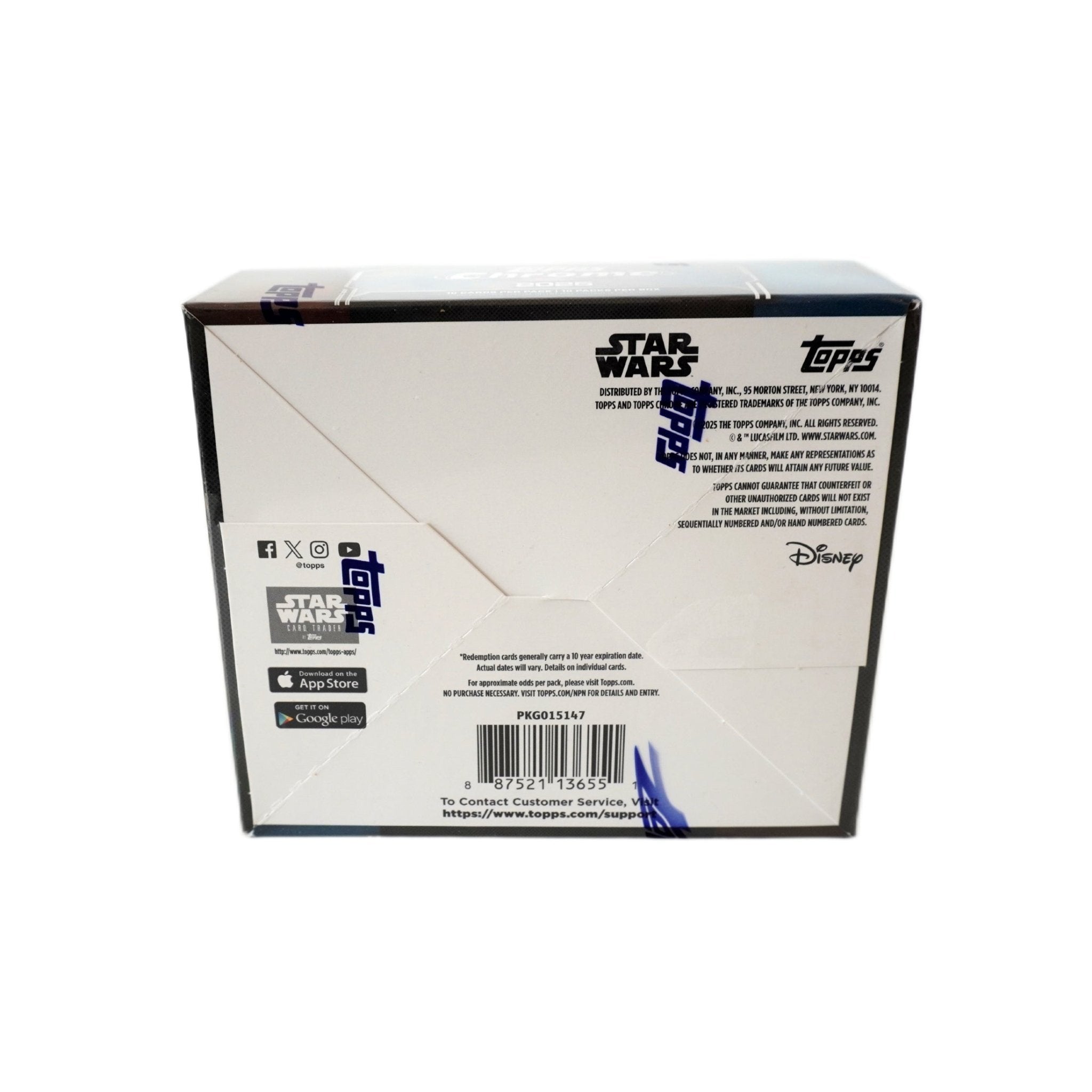 Rückseite 2025 Topps Star Wars Chrome Hobby Box – Original Star Wars Sammelkarten Produkt bei Habibicards kaufen