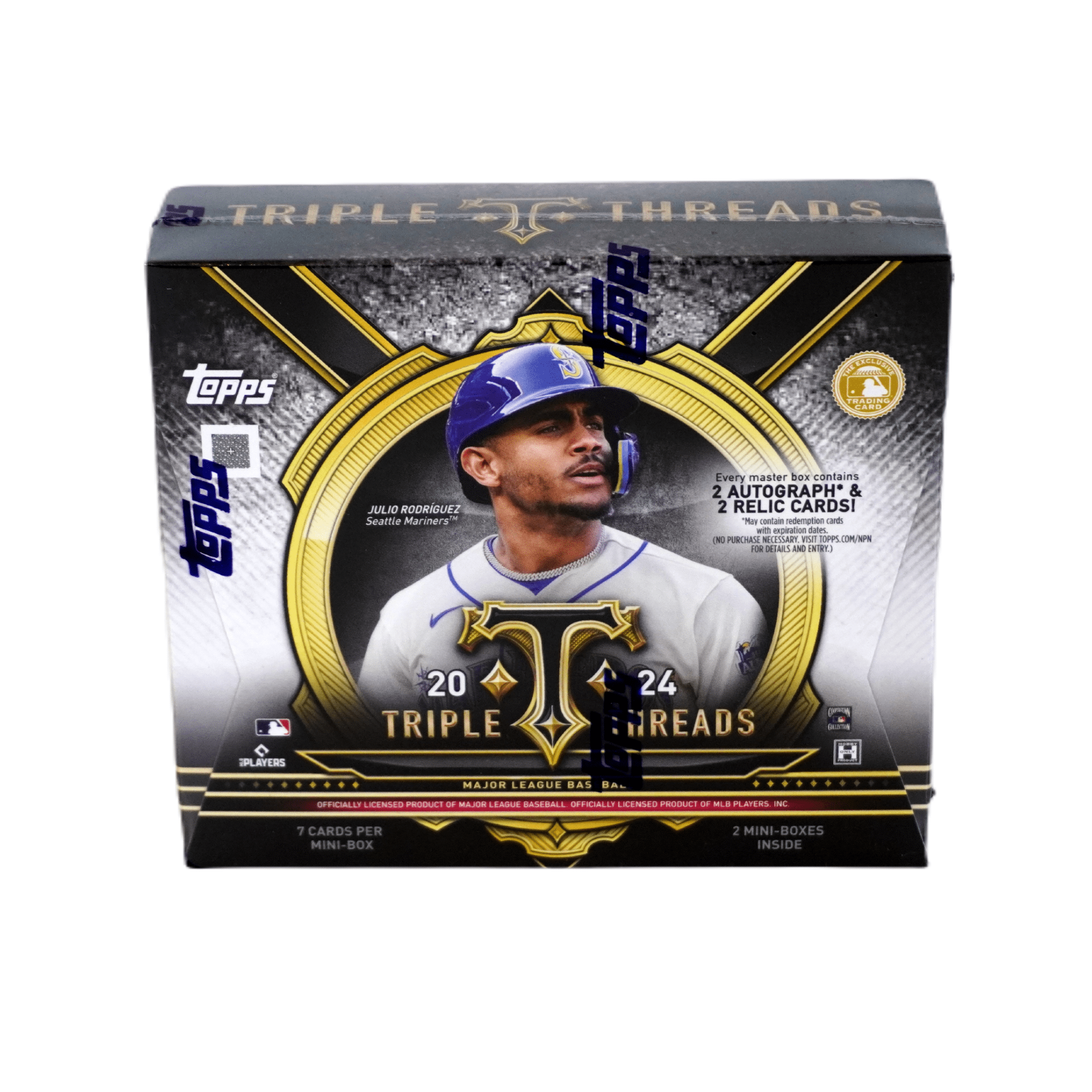 Topps Triple Threads Baseball 2024 Hobby Box Vorderseite – Premium MLB Trading Cards mit garantierten Hits, Autogrammkarten, Relics, Inserts und Parallels kaufen bei Habibicards