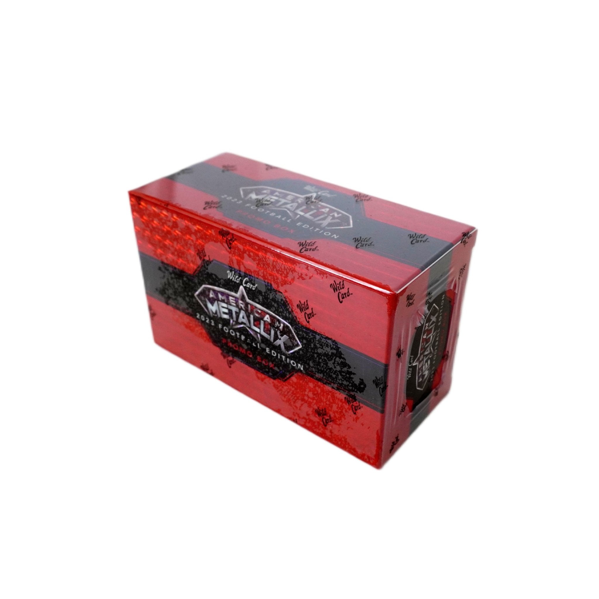 2023 Wild Card American Metallix Promo Deck Box rechte Seite – originale Football Sammelkarten Box, offizielles Wild Card American Metallix Trading Cards TCG Promo Display 2023 online bestellen