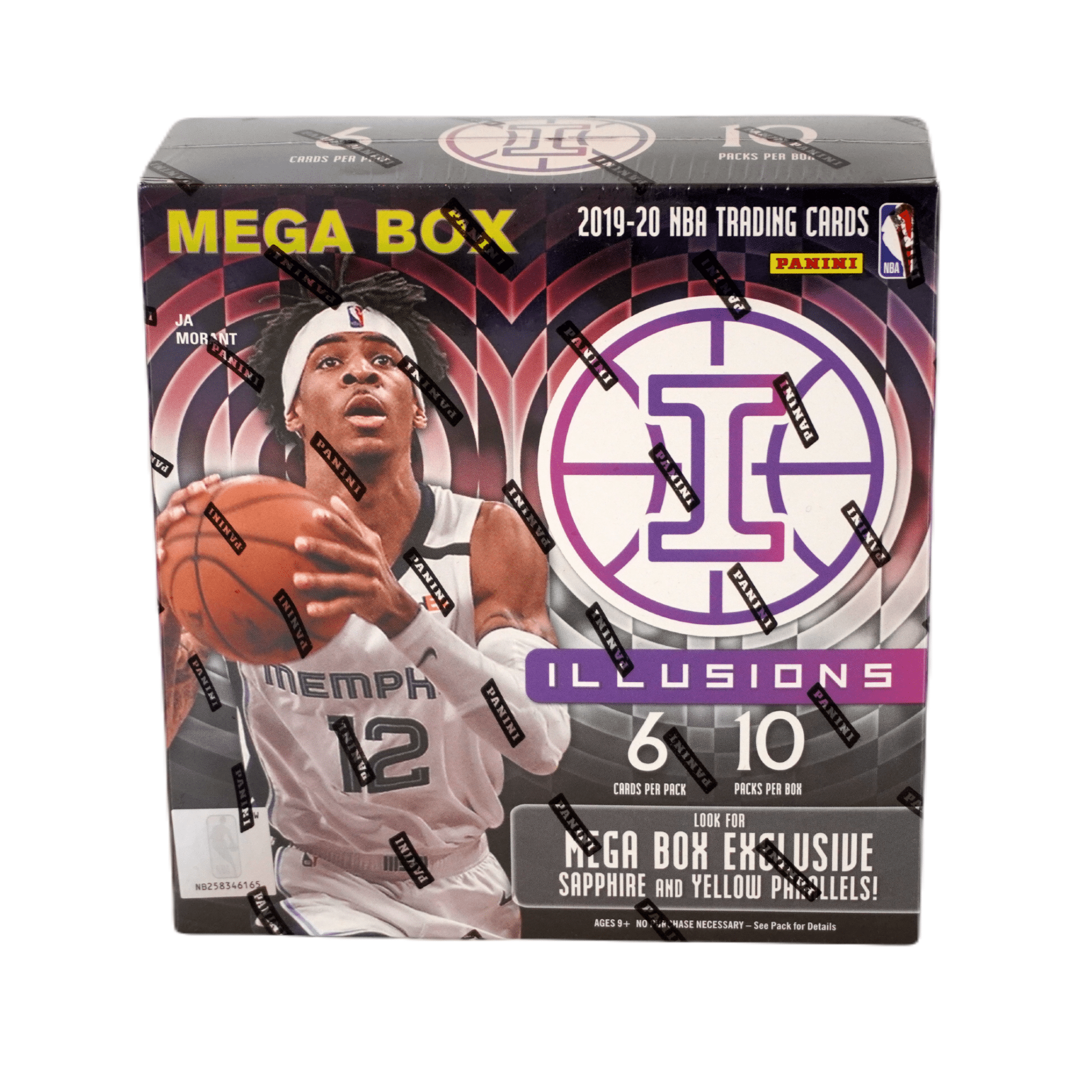2019/20 Panini Illusions Basketball Mega Box Vorderseite – Basketballkarten kaufen, NBA Trading Cards, Mega Box für Sammler und Rookie-Jagd bei Habibicards