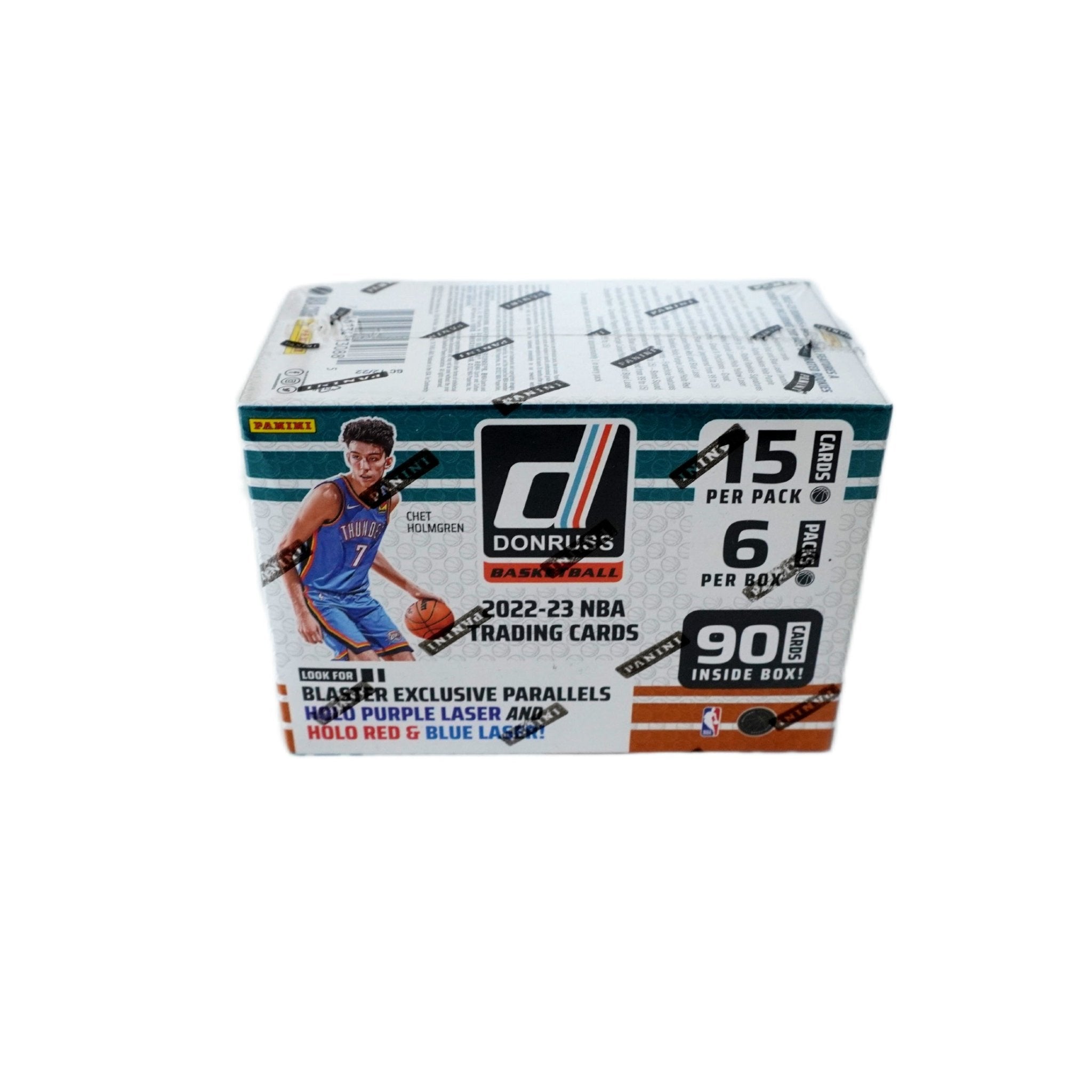 Panini Donruss Basketball 6-Pack Blaster Box 2022/23 Seitenansicht – Panini NBA Basketballkarten, Donruss Trading Cards mit Rated Rookies, Inserts und Parallels kaufen bei Habibicards