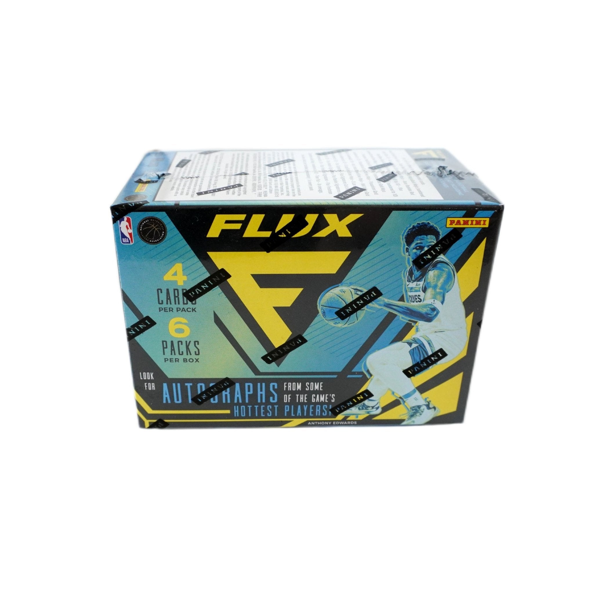 Panini Flux Basketball Blaster Box 2022/23 Seitenansicht – NBA Basketballkarten, Flux Trading Cards 6-Pack Blaster mit Rookie Cards, Inserts und Parallels kaufen bei Habibicards