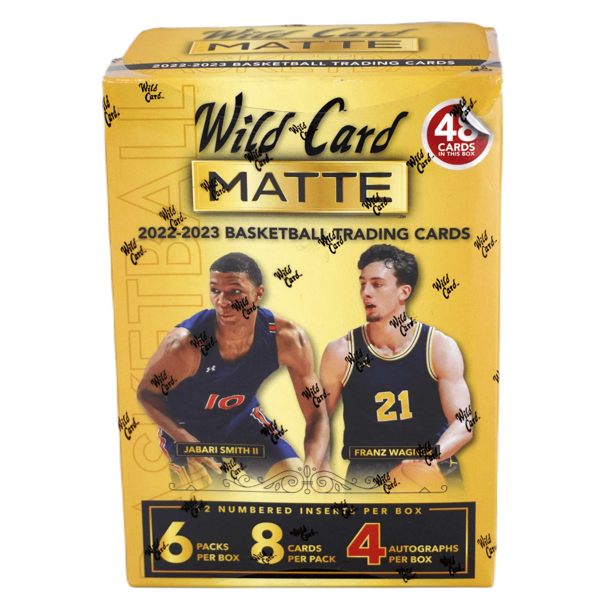 Wild Card Matte Gold & Silver Basketball 2er Mega Box 2022/23 Vorderseite – Basketballkarten kaufen, Trading Cards, Mega Box mit Rookie Cards und Inserts bei Habibicards