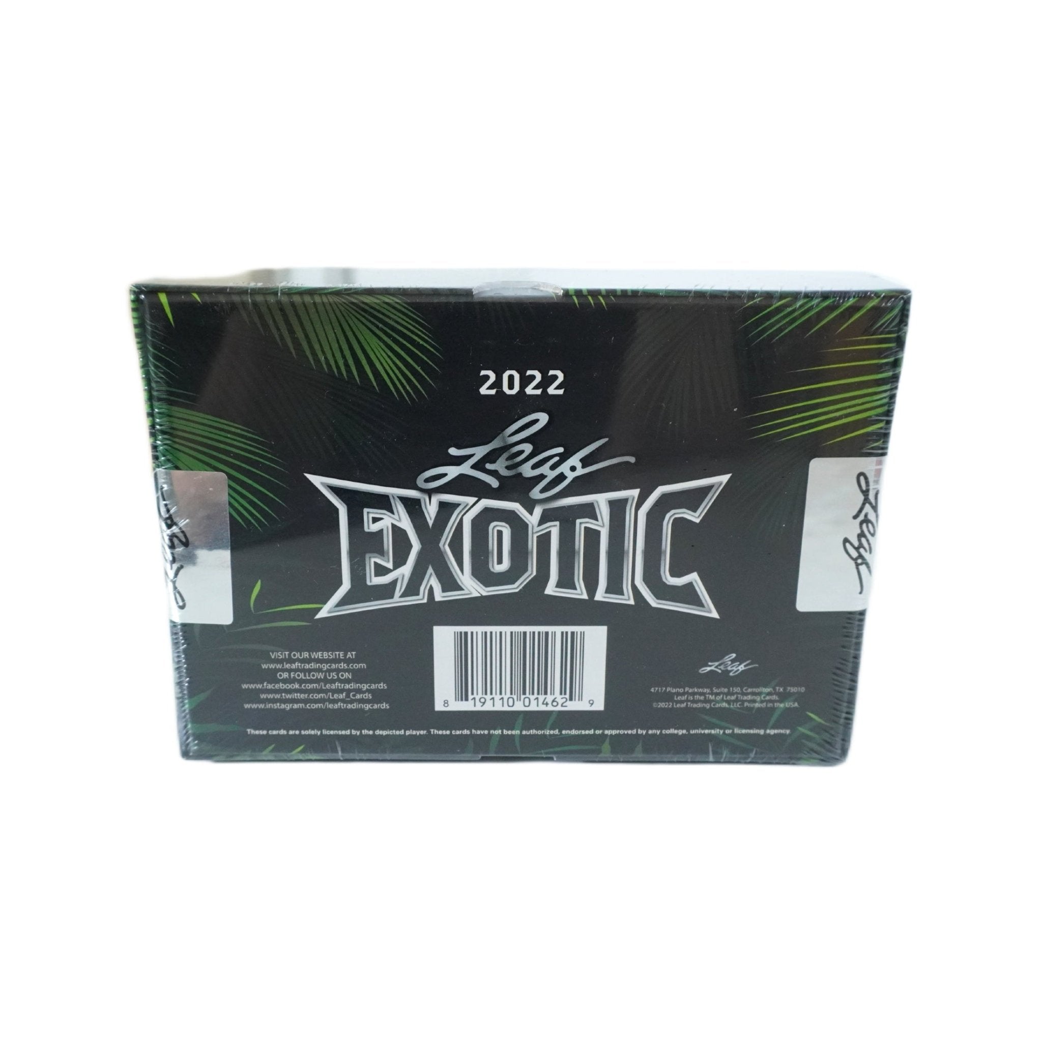 Leaf Exotic Multi Sport Hobby Box 2022 Rückseite – Inhalt, Odds, exklusive Autogrammkarten, Rare Parallels, Multi Sport Basketball, Football, Baseball und Soccer Trading Cards kaufen bei Habibicards