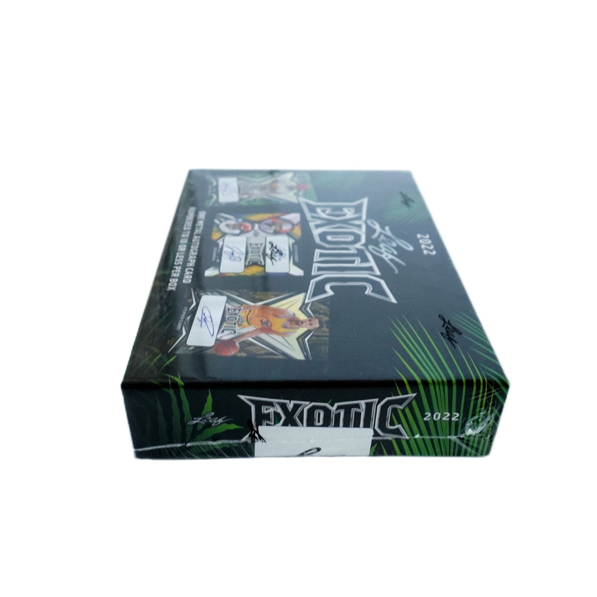 Leaf Exotic Multi Sport Hobby Box 2022 linke Seite – Autogrammkarten von Basketball, Football, Baseball, Soccer, exklusive Inserts, Rare Parallels und Trading Cards kaufen bei Habibicards