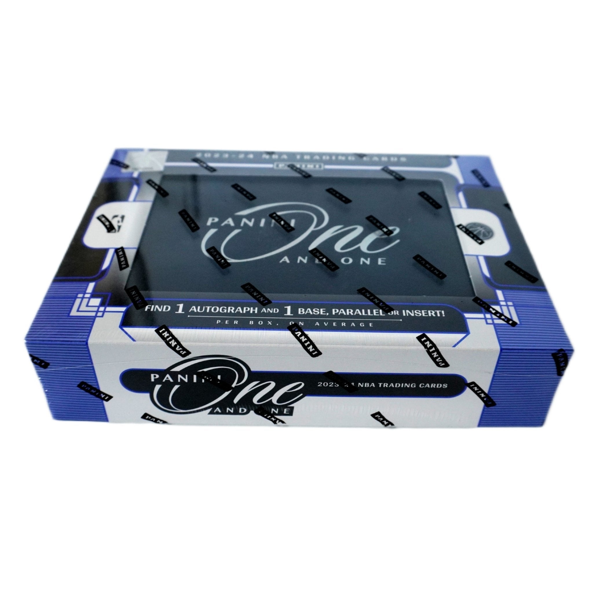 Panini One and One NBA Hobby Box 2023/24 Seitenansicht – High-End Basketballkarten, Panini Trading Cards, Memorabilia und Rookie-Jagd kaufen bei Habibicards