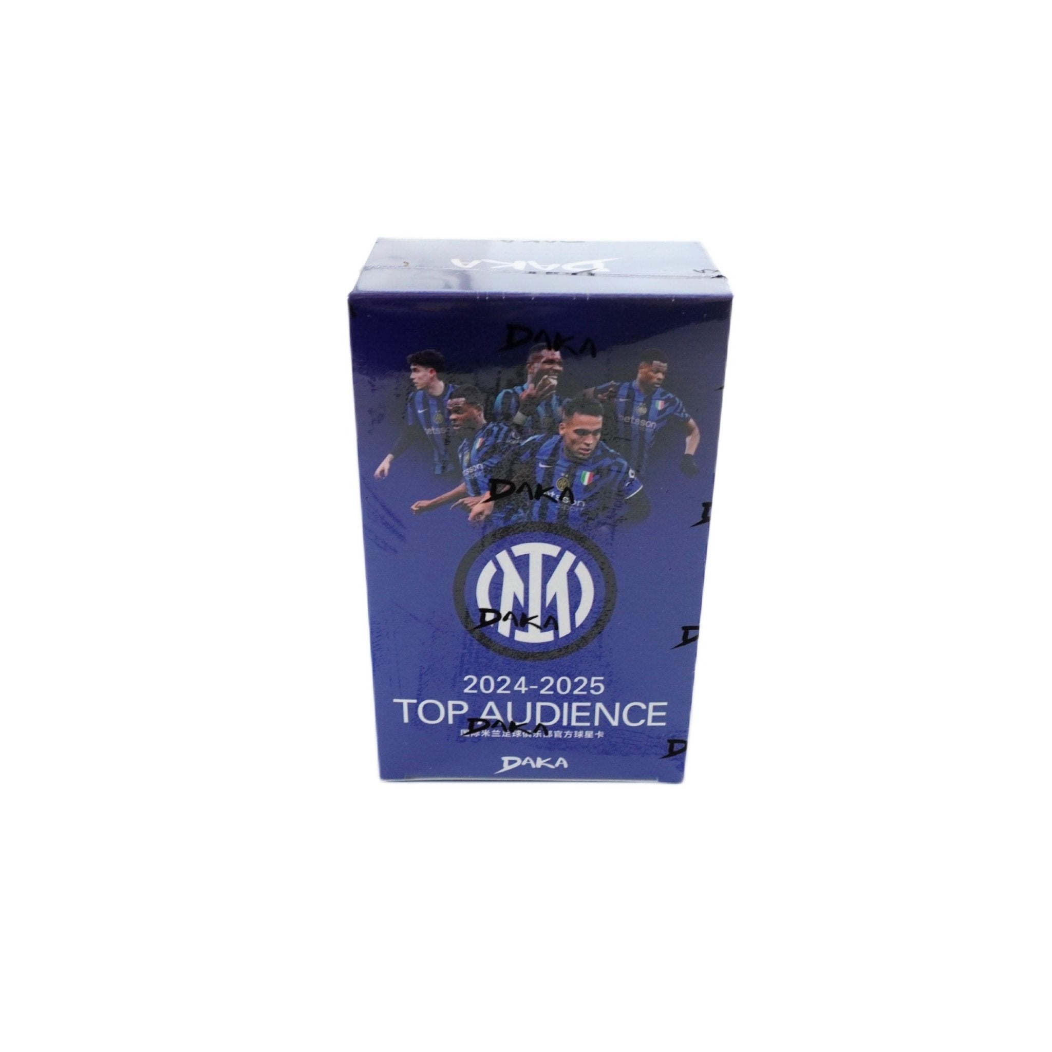 2024-25 Daka Inter Milan Top Audience Box – komplette Vorderansicht der original Sammelkarten Box bei Habibicards kaufen