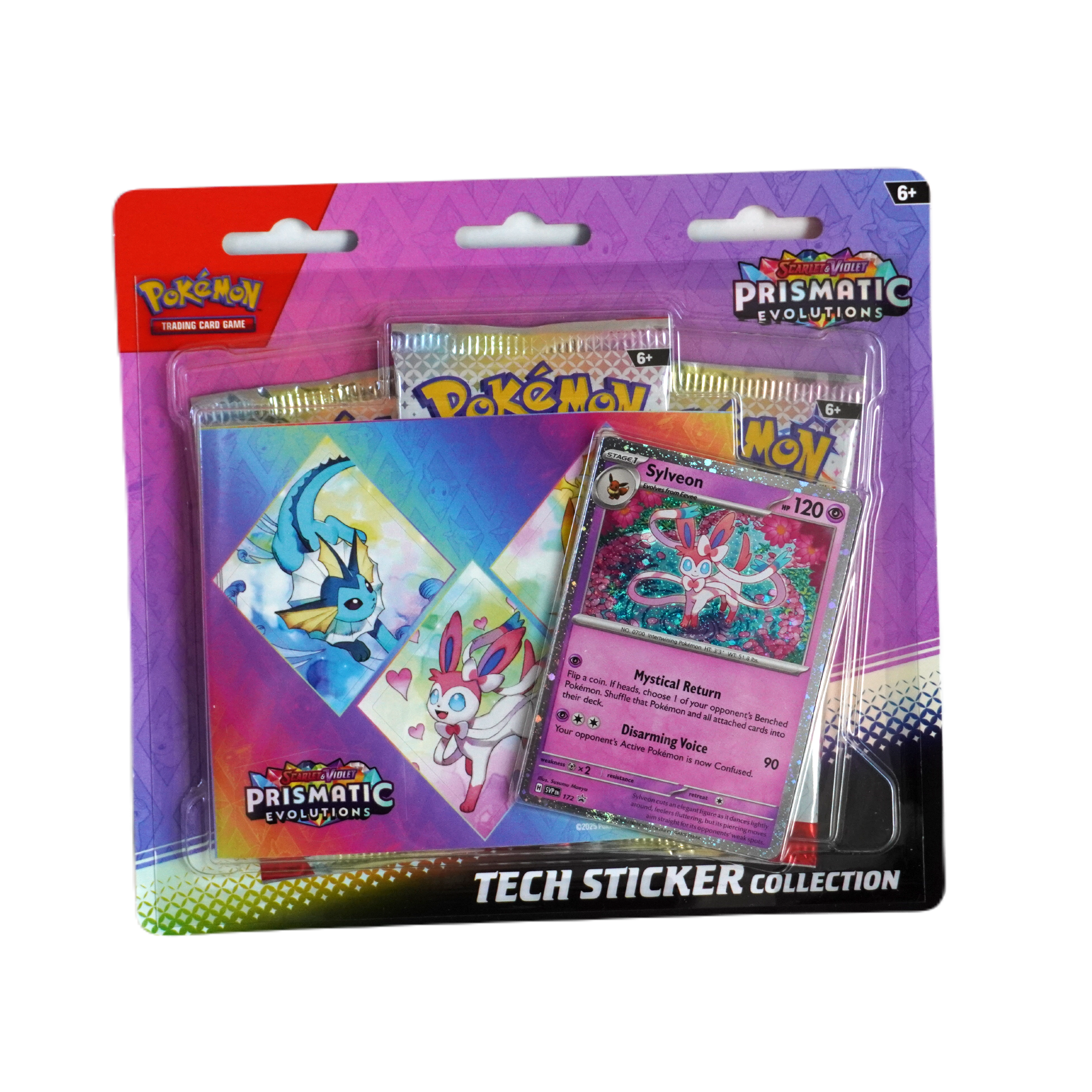 Pokemon 3er Tech Sticker Blister Prismatic Evolution ENG