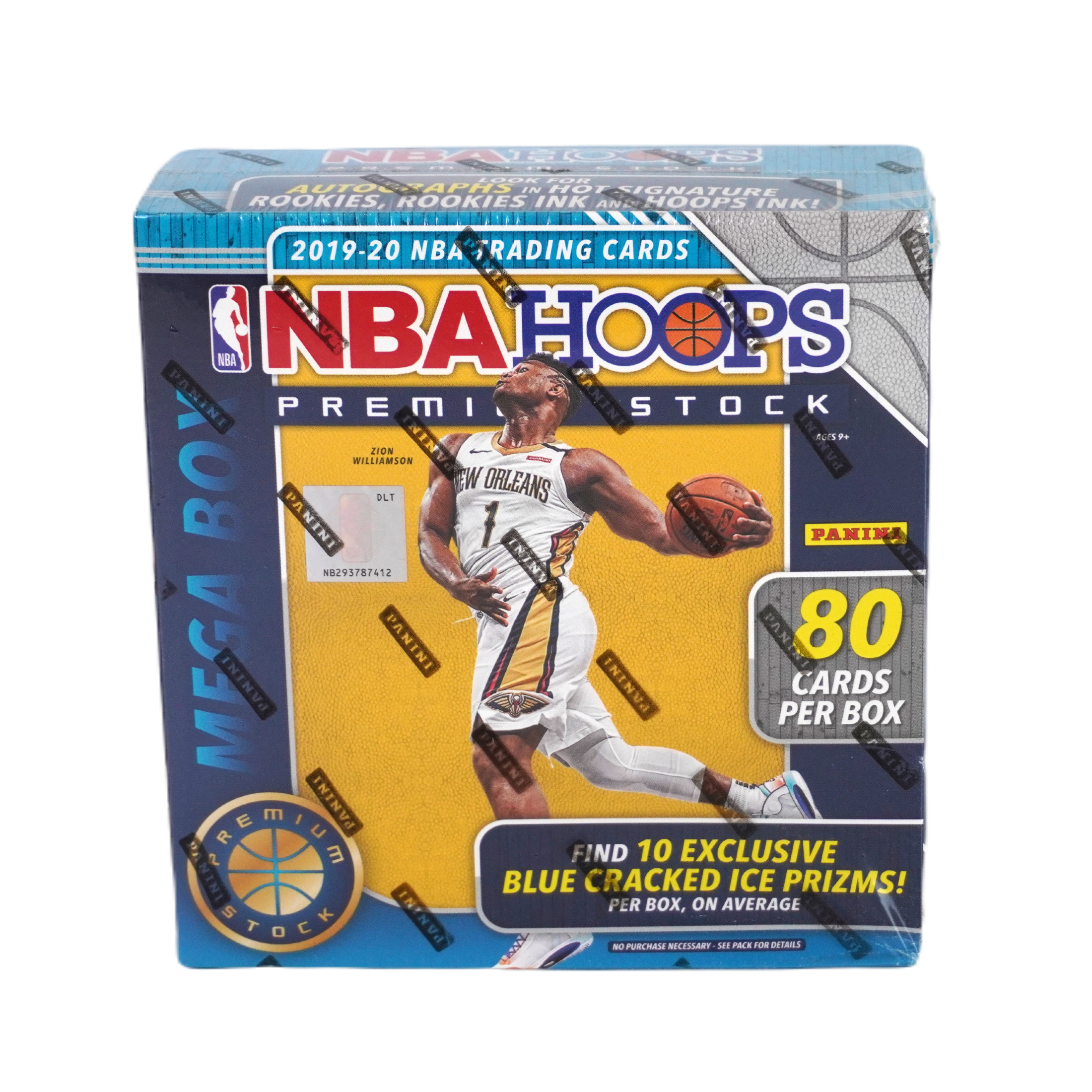 2019 20 Panini NBA Hoops Premium Stock Basketball 80 Card Mega Box Blue