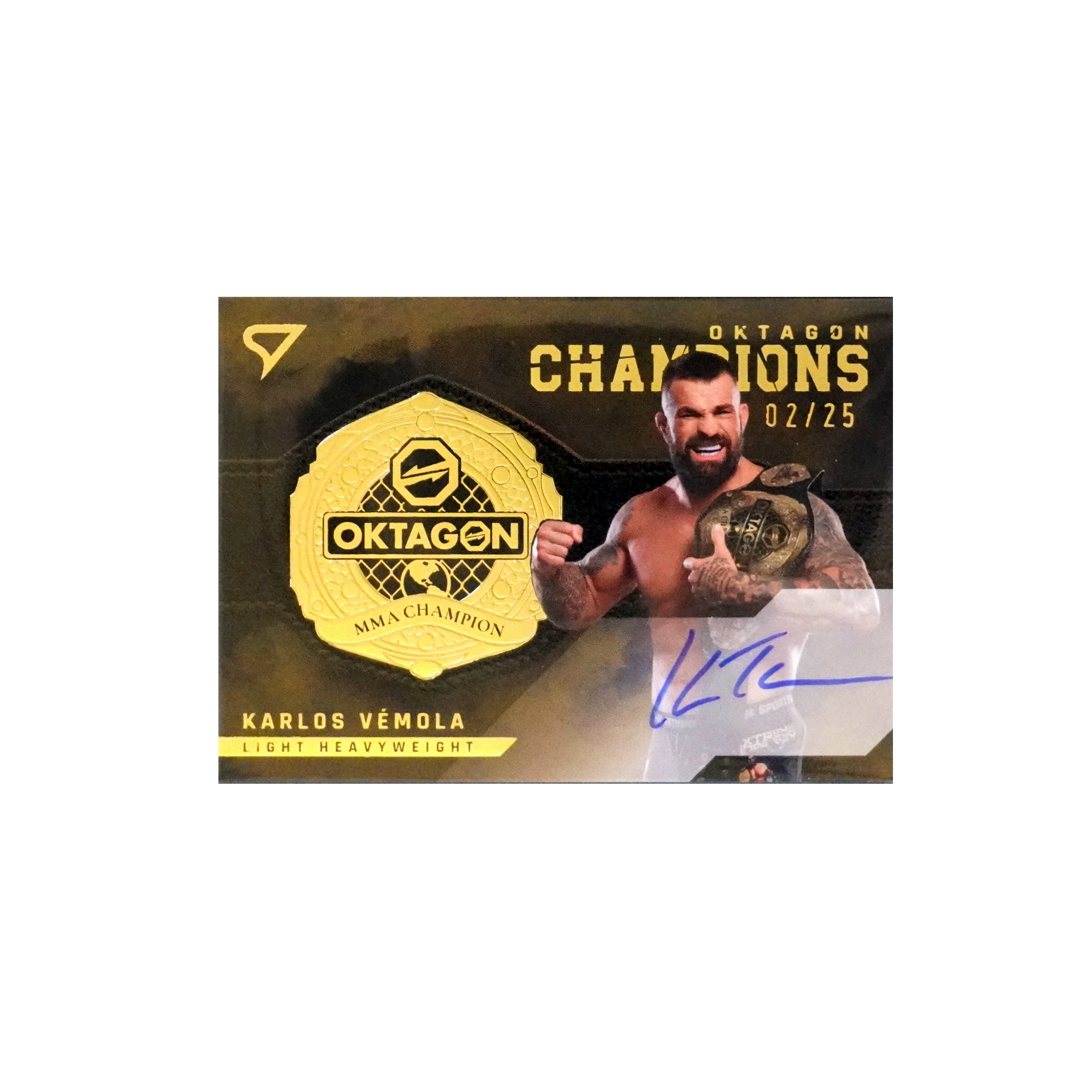Oktagon Karlos Vémola Champion Light Heavyweight Autogramm X/25 Einzelkarte