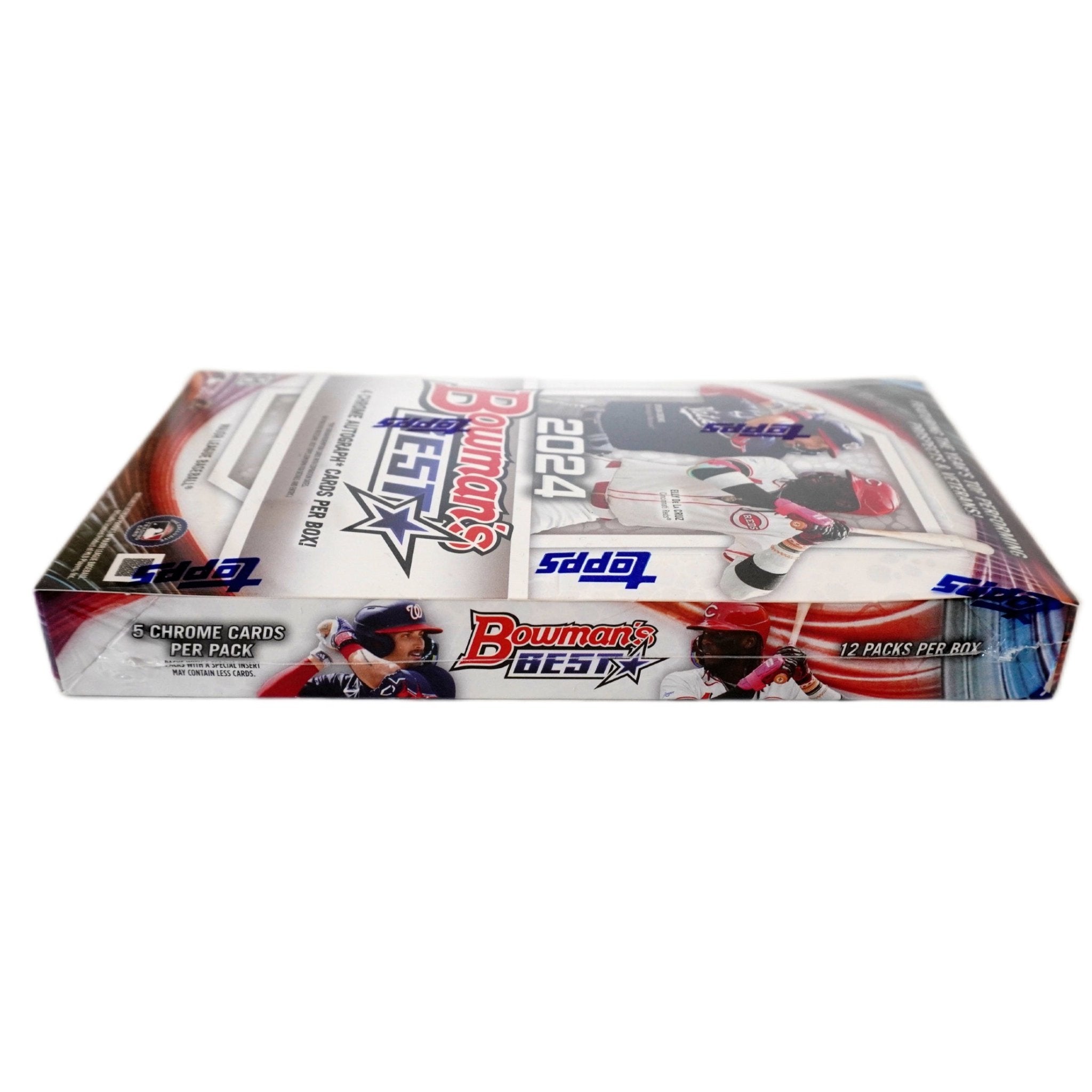 Bowman’s Best 2024 Baseball Hobby Box Seitenansicht – exklusive MLB Sammelkarten von Topps mit Top-Rookies, Autogrammen, Inserts und Parallels kaufen bei Habibicards