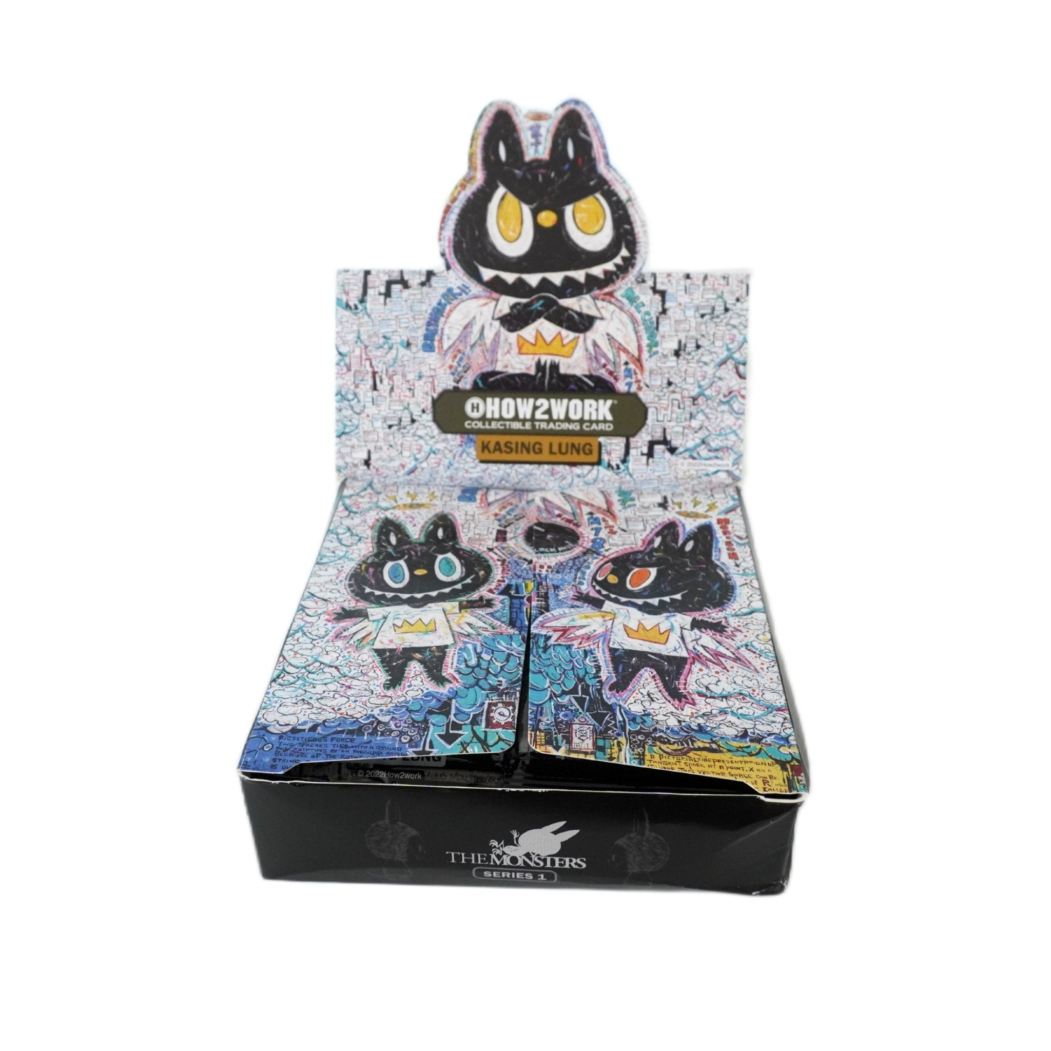 HOW2WORK The Monster Series 1 Trading Cards 1st Edition Display Box Rückseite – originale Monster Trading Cards der ersten Auflage im Collectable Display kaufen bei Habibicards