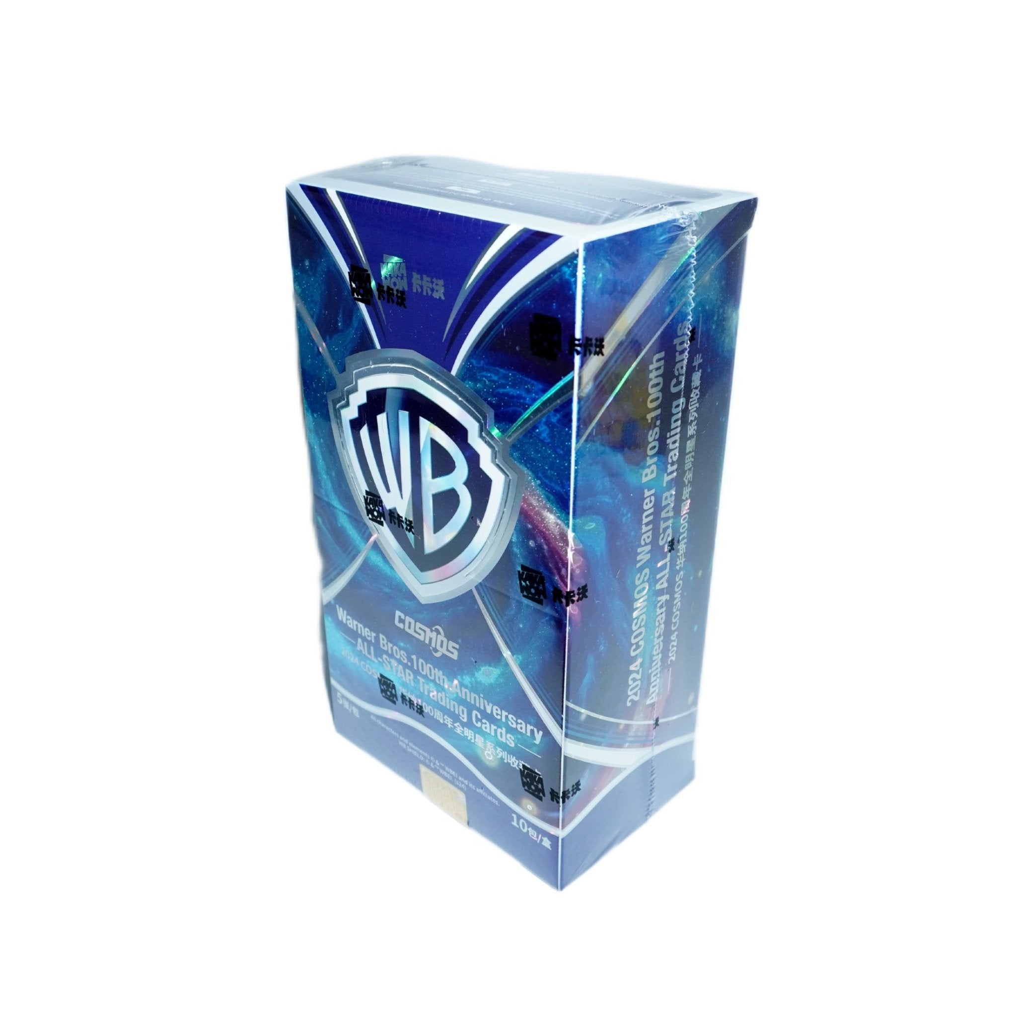 Kakawow Warner Bros 100th Anniversary Allstars Box 2025 Rückseite – offizielles TCG-Set mit DC, LOTR, Harry Potter, Looney Tunes & weiteren Warner Bros Allstars kaufen bei Habibicards