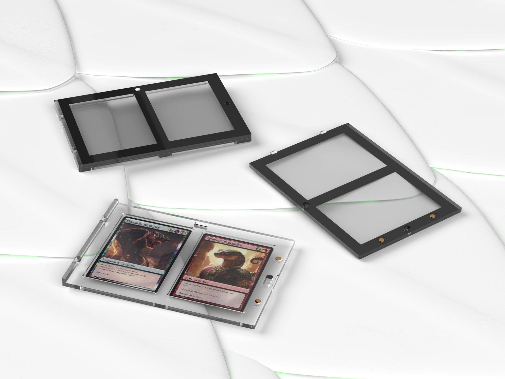 Kobra Collect Acryl 2 Card Magnetic Holder 35pt Vorderseite – UV-geschützter Doppel-Kartenhalter mit schwarzem Rahmen, Magnet Holder für Pokémon, Panini, Topps und Sportkarten kaufen bei Habibicards